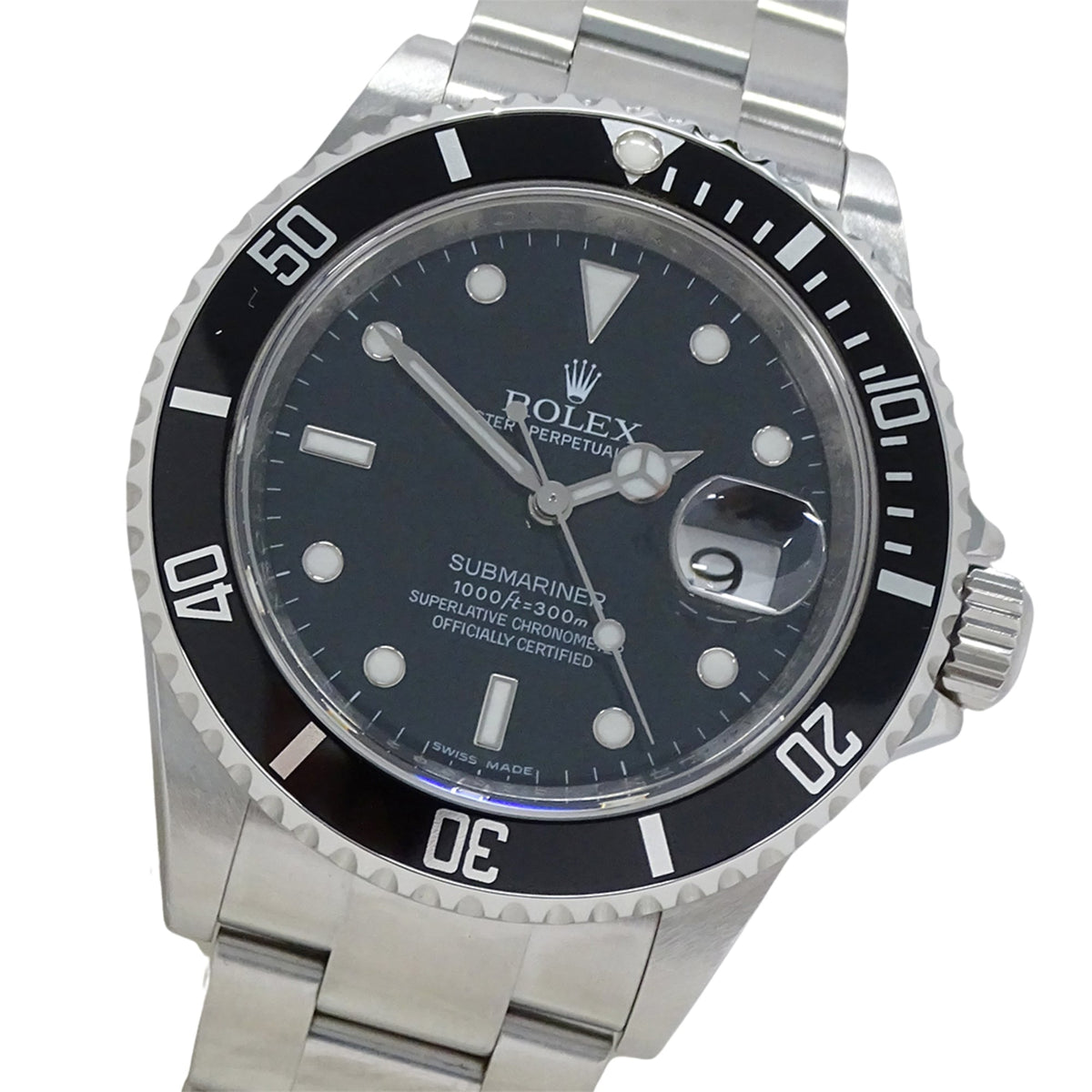 Rolex Submariner Date 16610 V Black Dial 40mm Watch