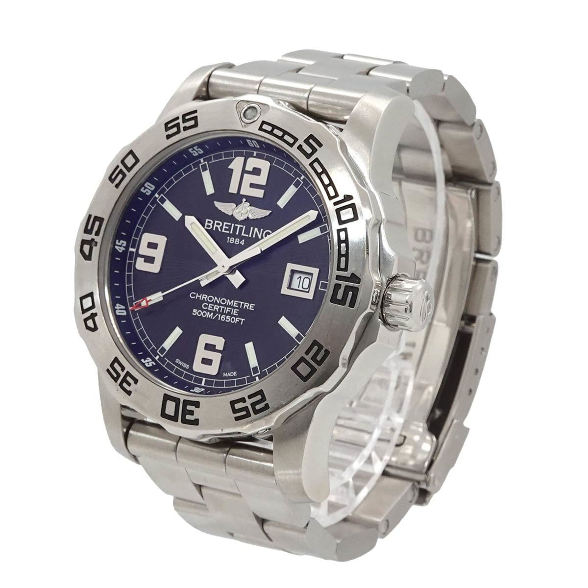 Montre Breitling Colt A74387 à cadran bleu, 43 mm