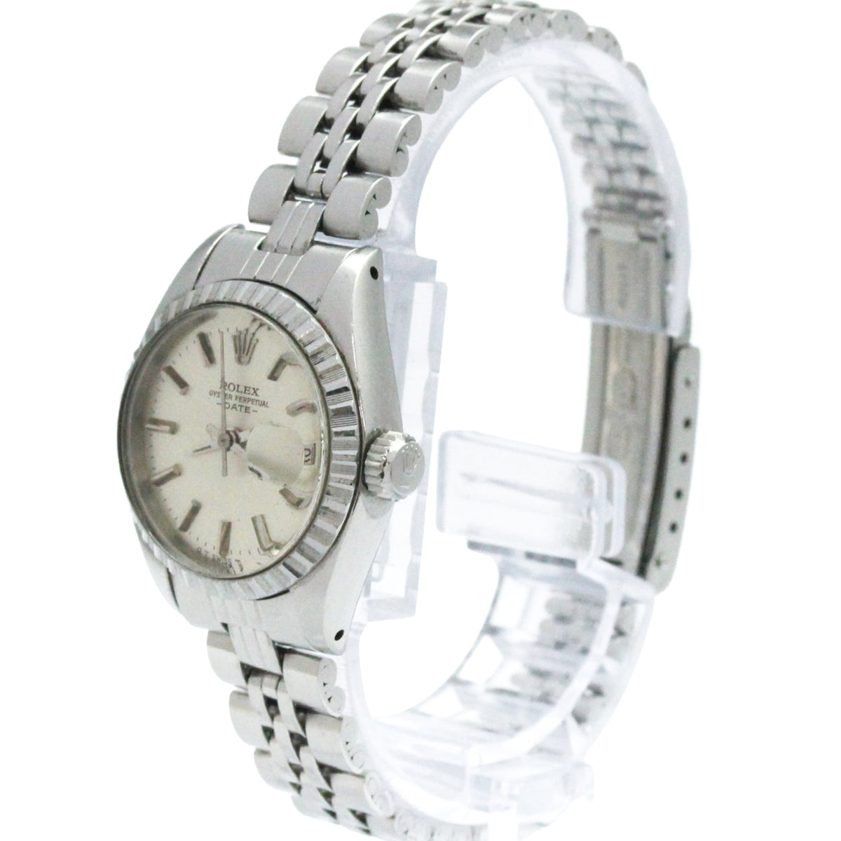Rolex Oyster Perpetual Datum 6924 Silber Zifferblatt 26 mm Uhr