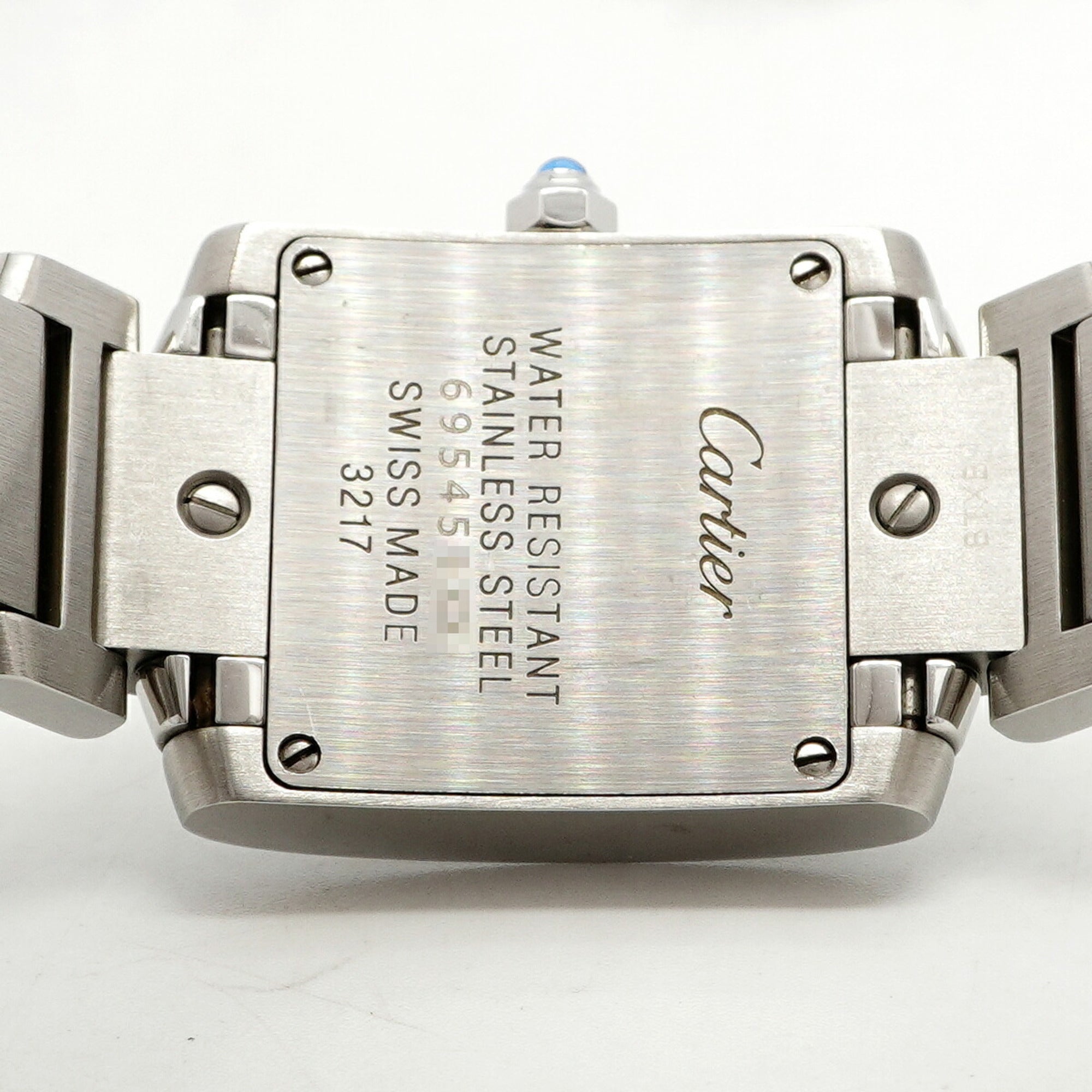 Cartier Tank FranÃ§aise SM Diamond WE110006 Silver Dial Wo