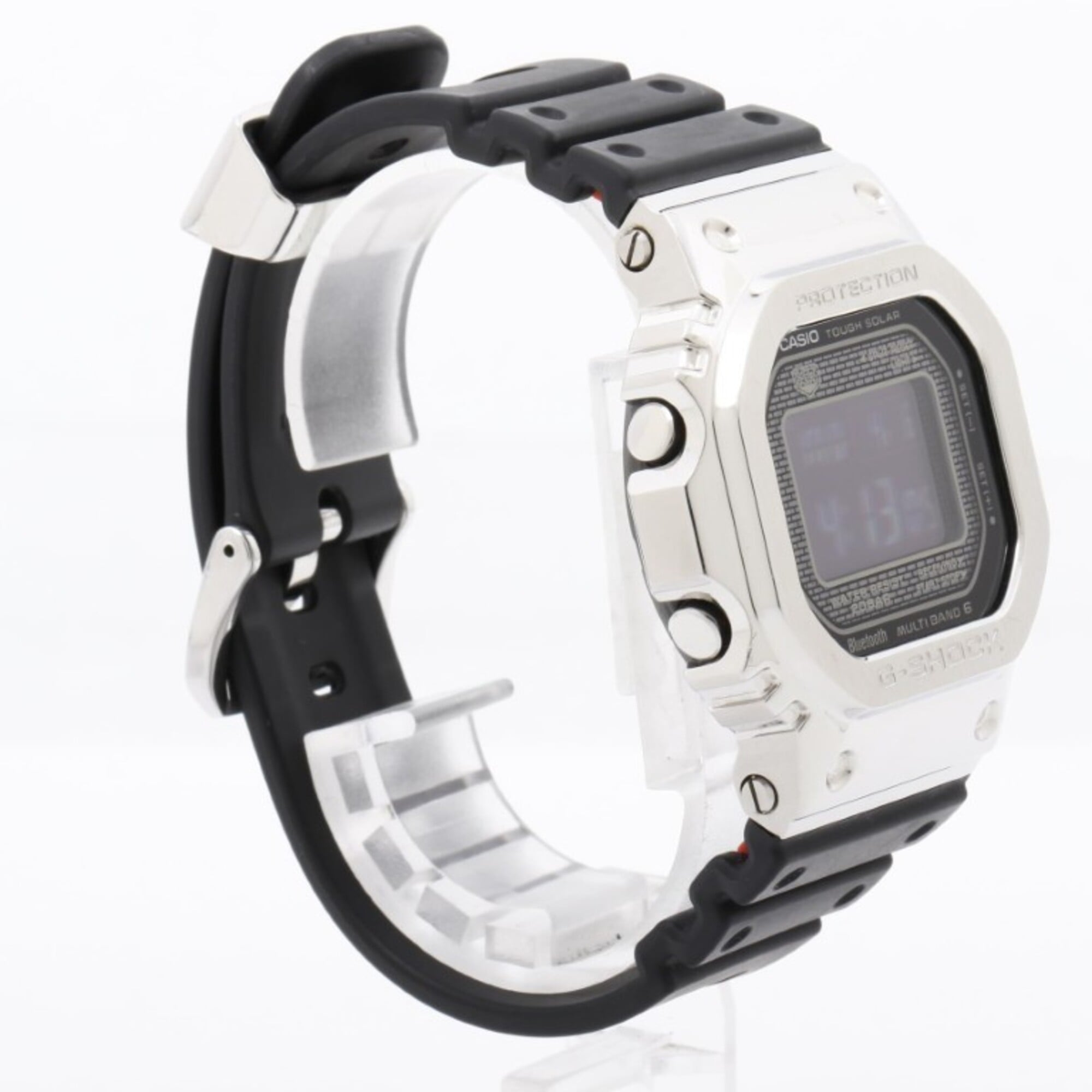 Montre numérique pour homme CASIO G-SHOCK SÉRIE FULL METAL 5000 GMW-B5000-1JFNoir argent, en acier inoxydable