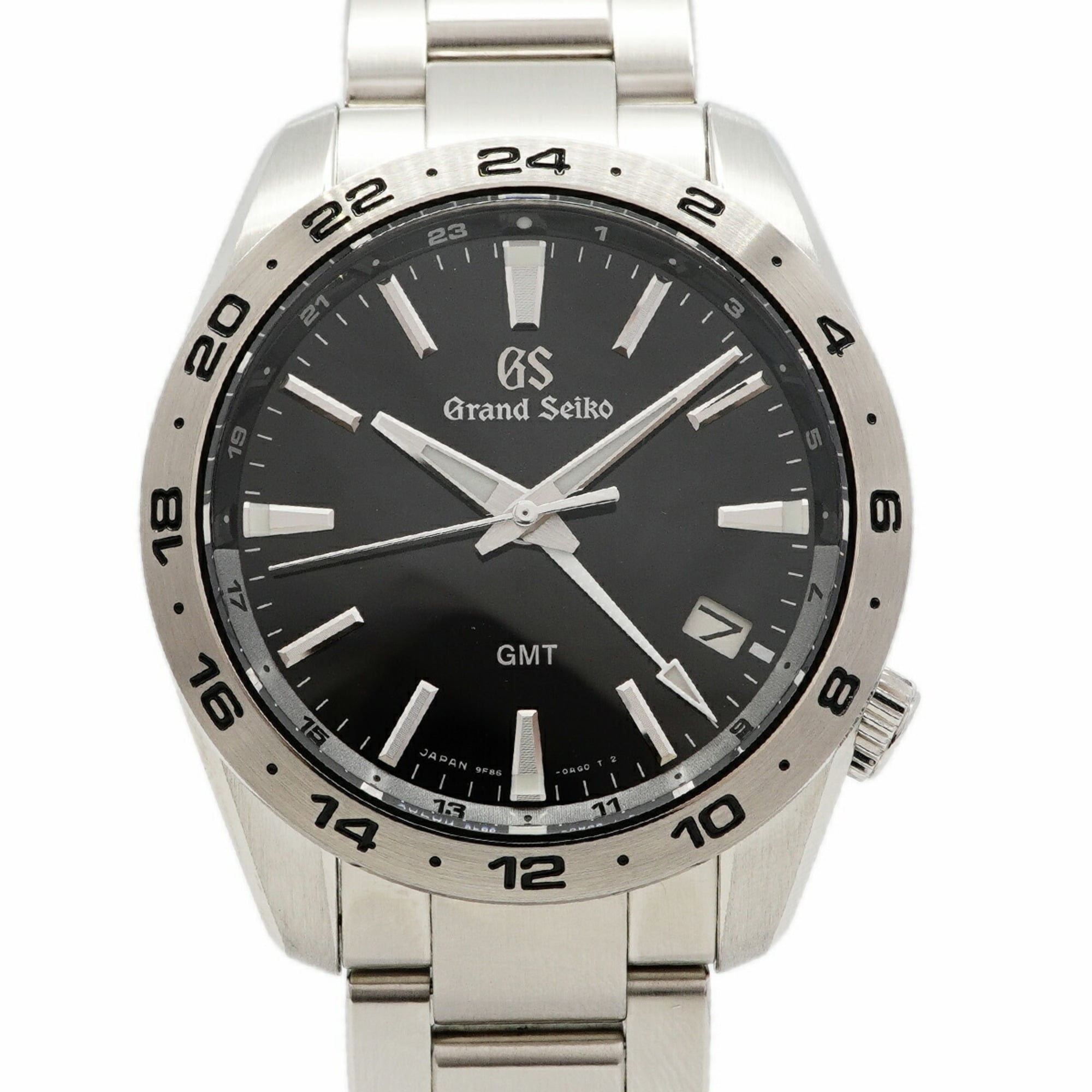 Seiko Grand GMT SBGN027 9F86-0AK0 Black Dial Men's Watch