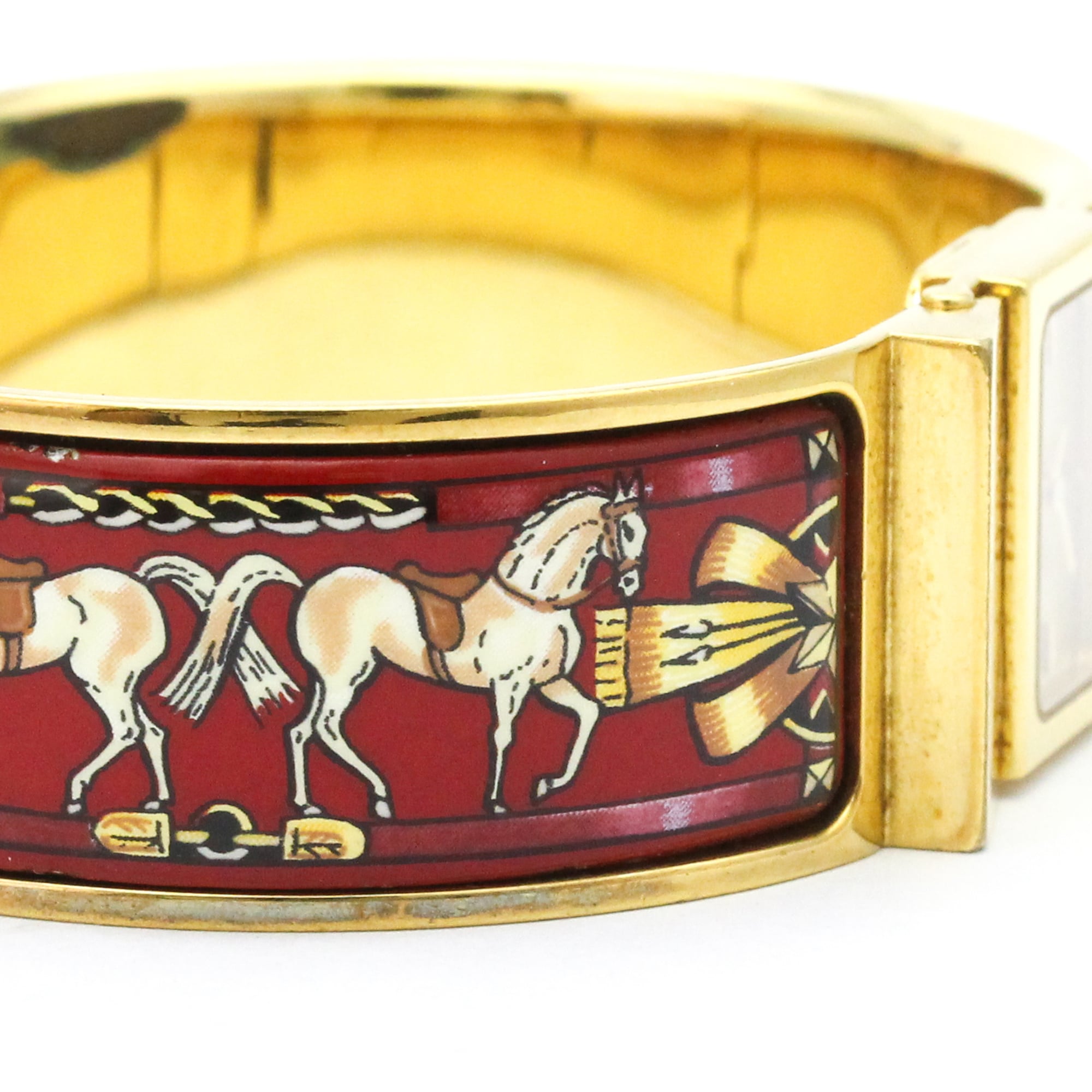HERMES Loque Gold Plated Quartz Ladies Watch LO1.201