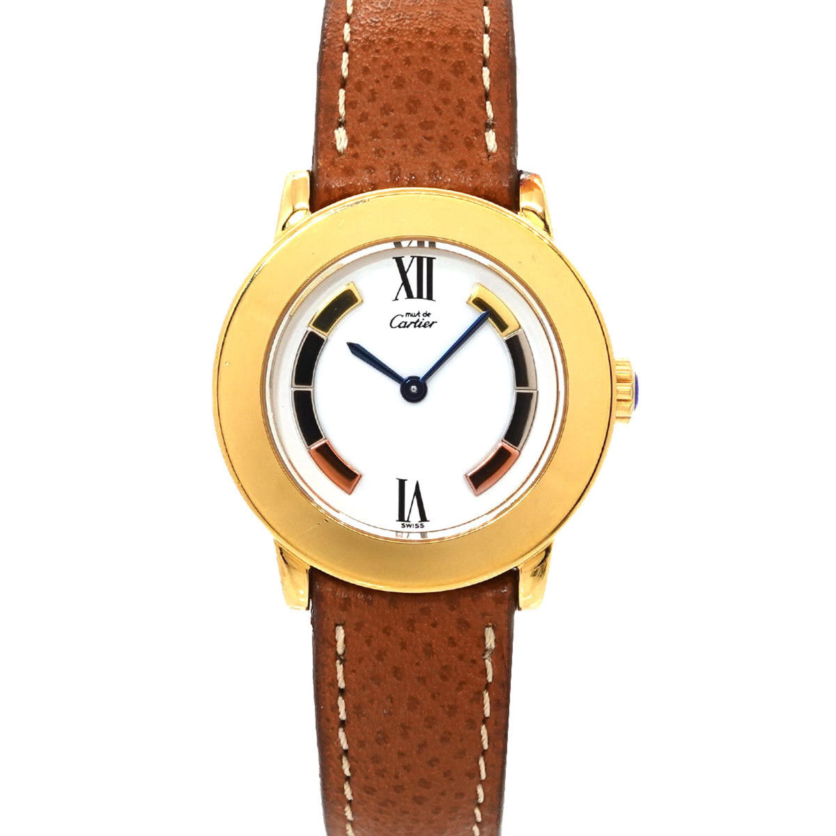 Cartier Must Ronde W1009143 horloge met witte wijzerplaat, 27 mm