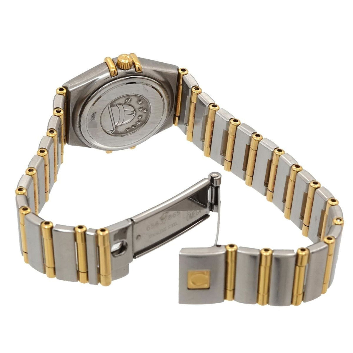 Omega Constellation Mini Combination 1262 75 Weiß Gehäuse Zifferblatt 22 mm Uhr