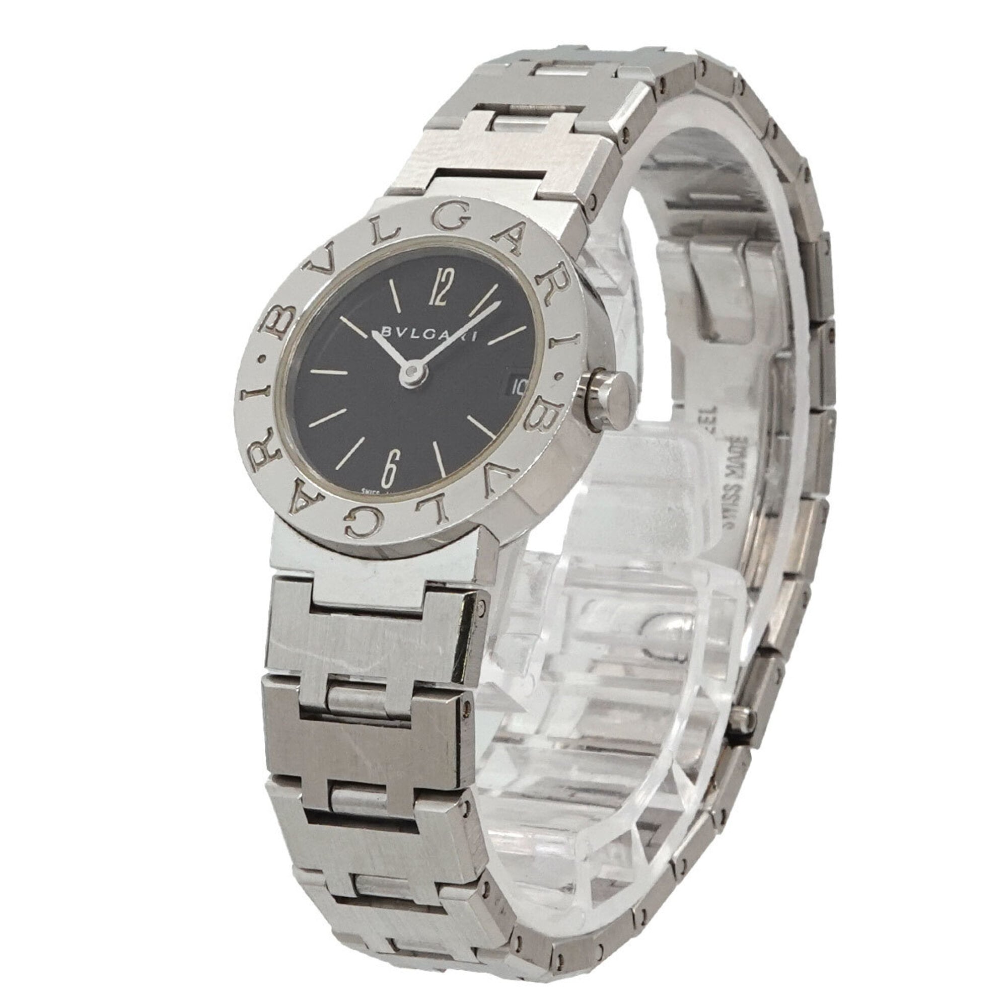 BVLGARI BB23SS Women's Watch Date Black Quartz