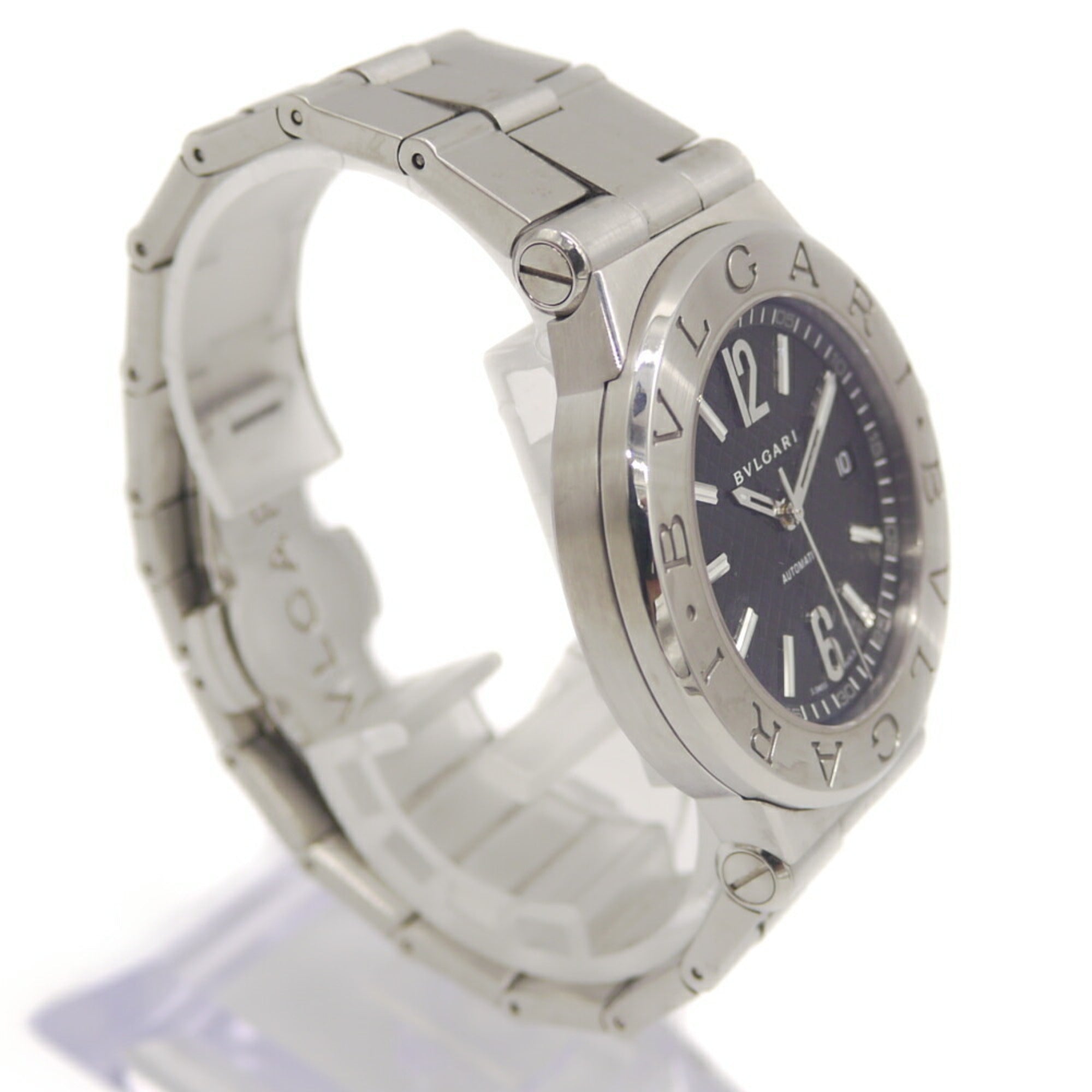 Bulgari Diagono Date DG40S Automatic Black Dial Watch