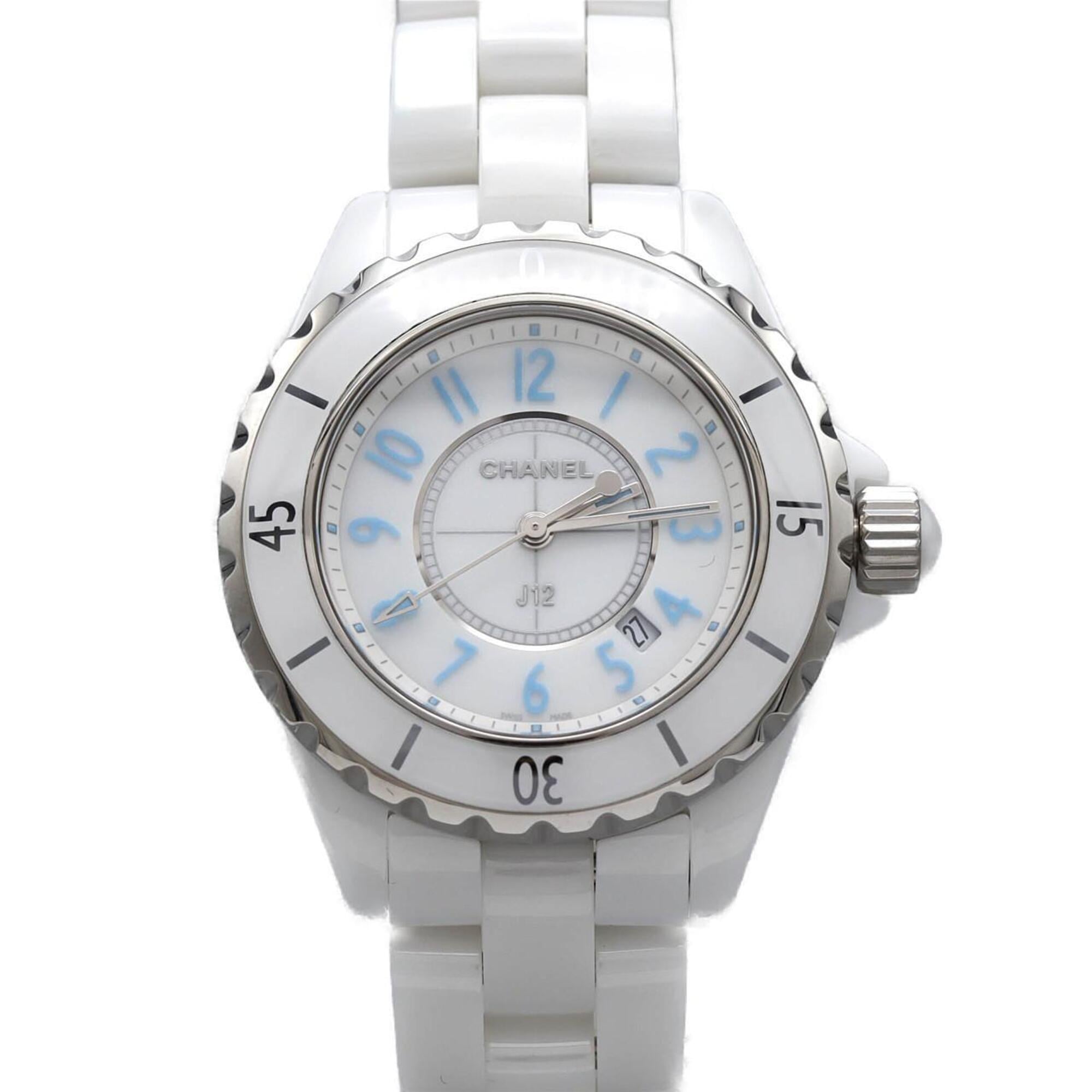 Chanel J12 Blue Light 33mm Ceramic H3826 White Dial 33mm Watch