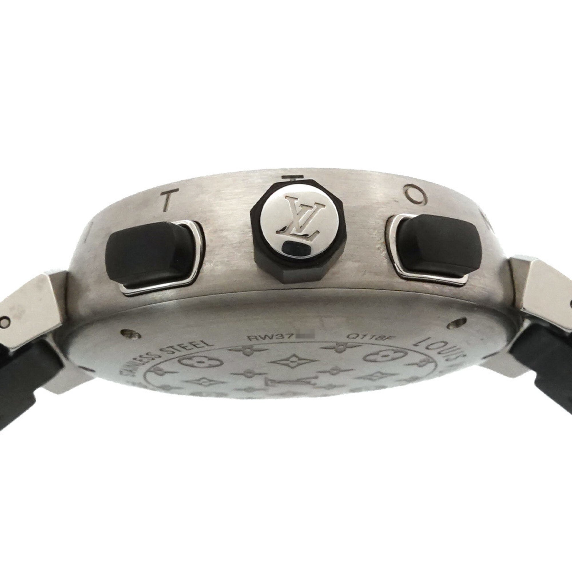 Louis Vuitton Tambour In Black Q118F Black Dial 41mm Watch