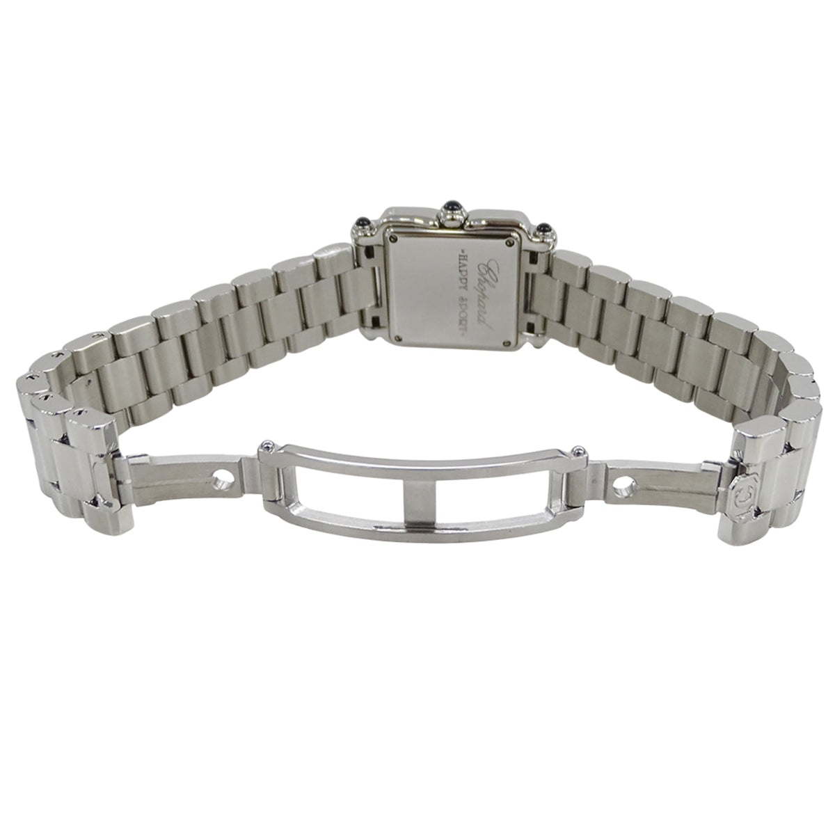 Chopard Happy Sport Quadratisch 5P Diamant 27/8893-23 Schwarz Zifferblatt 22 mm Uhr
