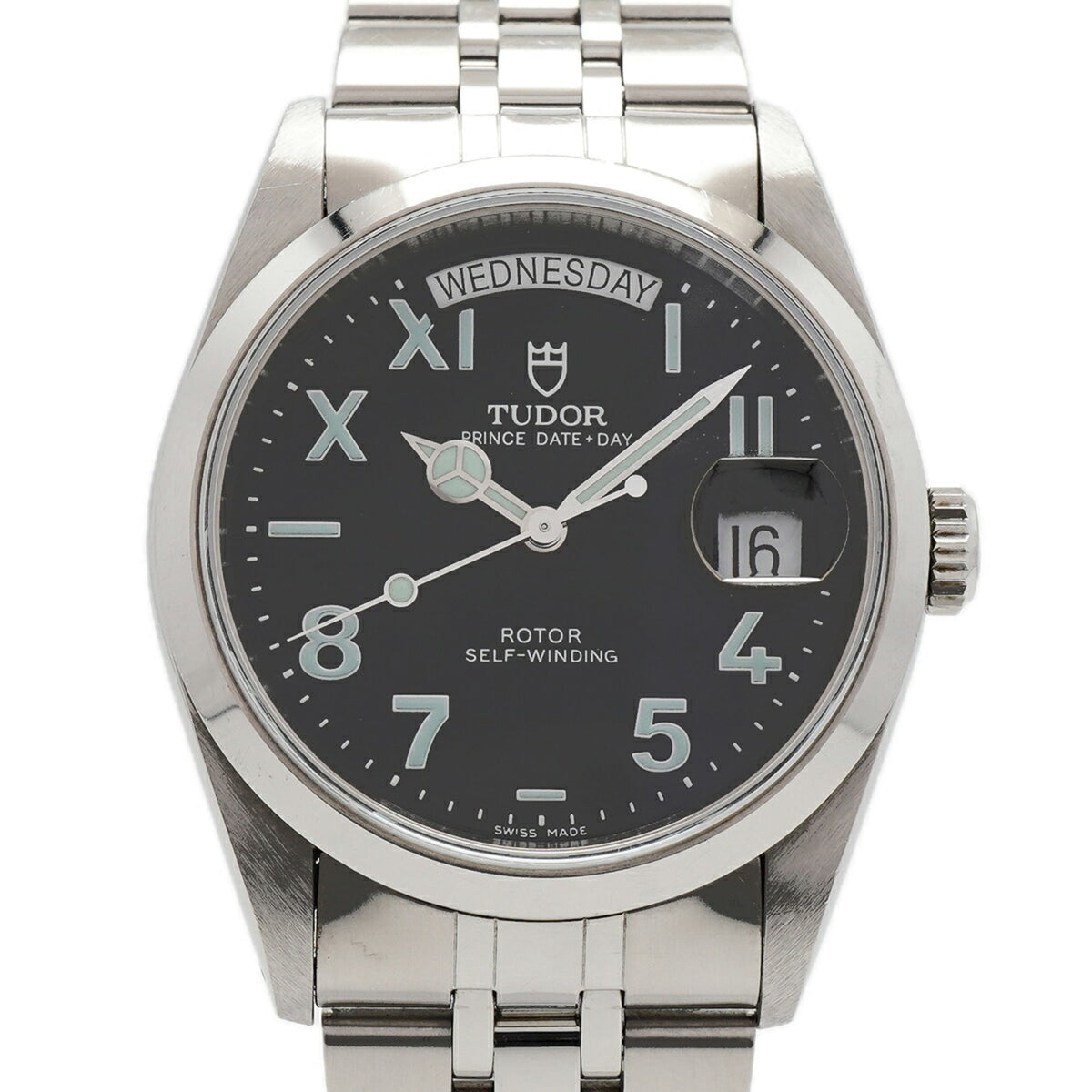 Montre Tudor Prince Date - Day 76200 Noir, cadran de 35 mm