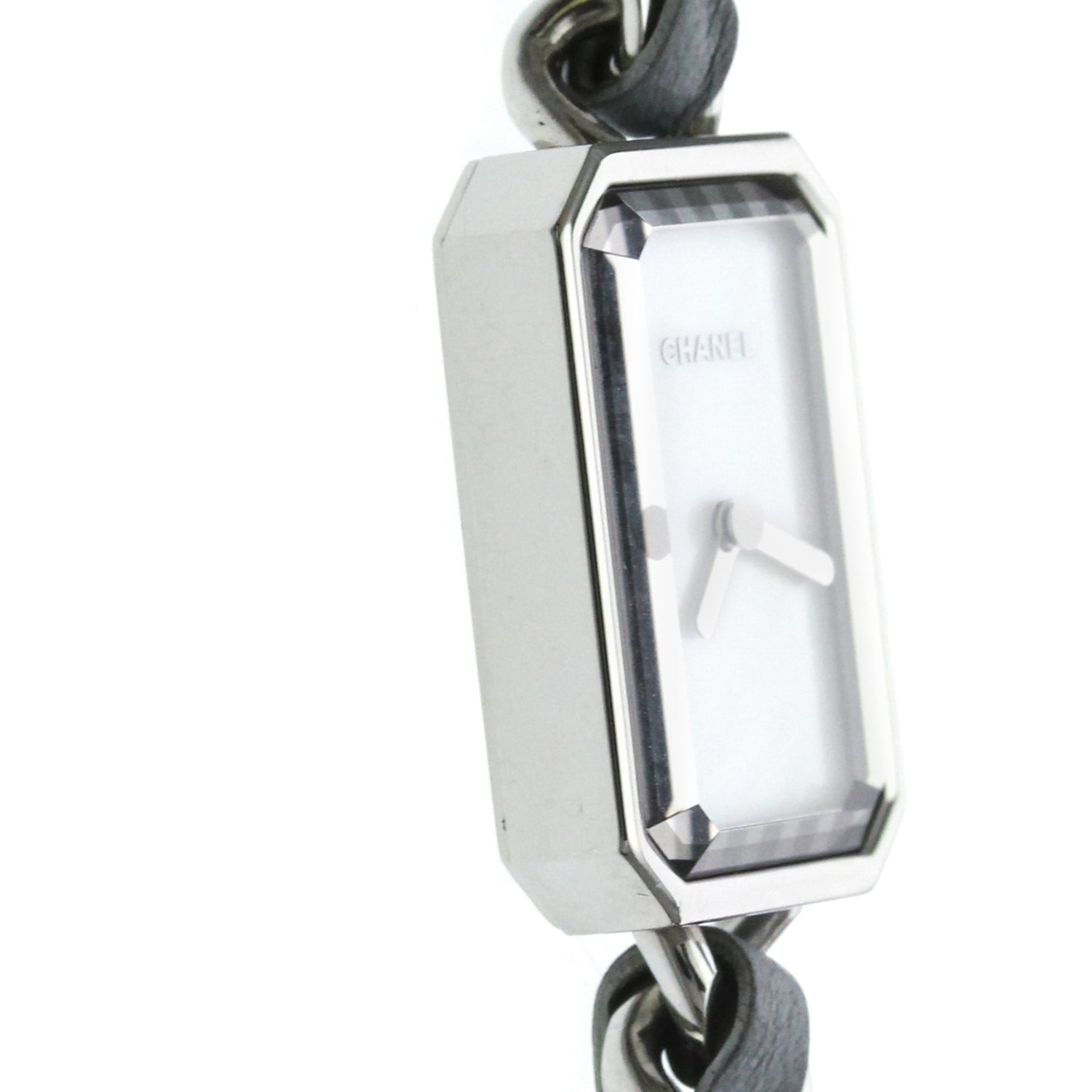 CHANEL Premiere Lock Steel Leather Quartz Ladies Wacth H4327