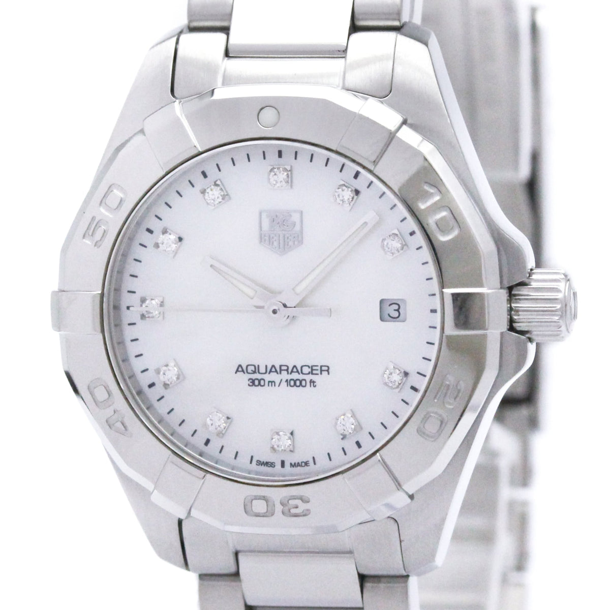TAG Heuer Aquaracer WAY1413 Weiß Zifferblatt 28 mm Uhr