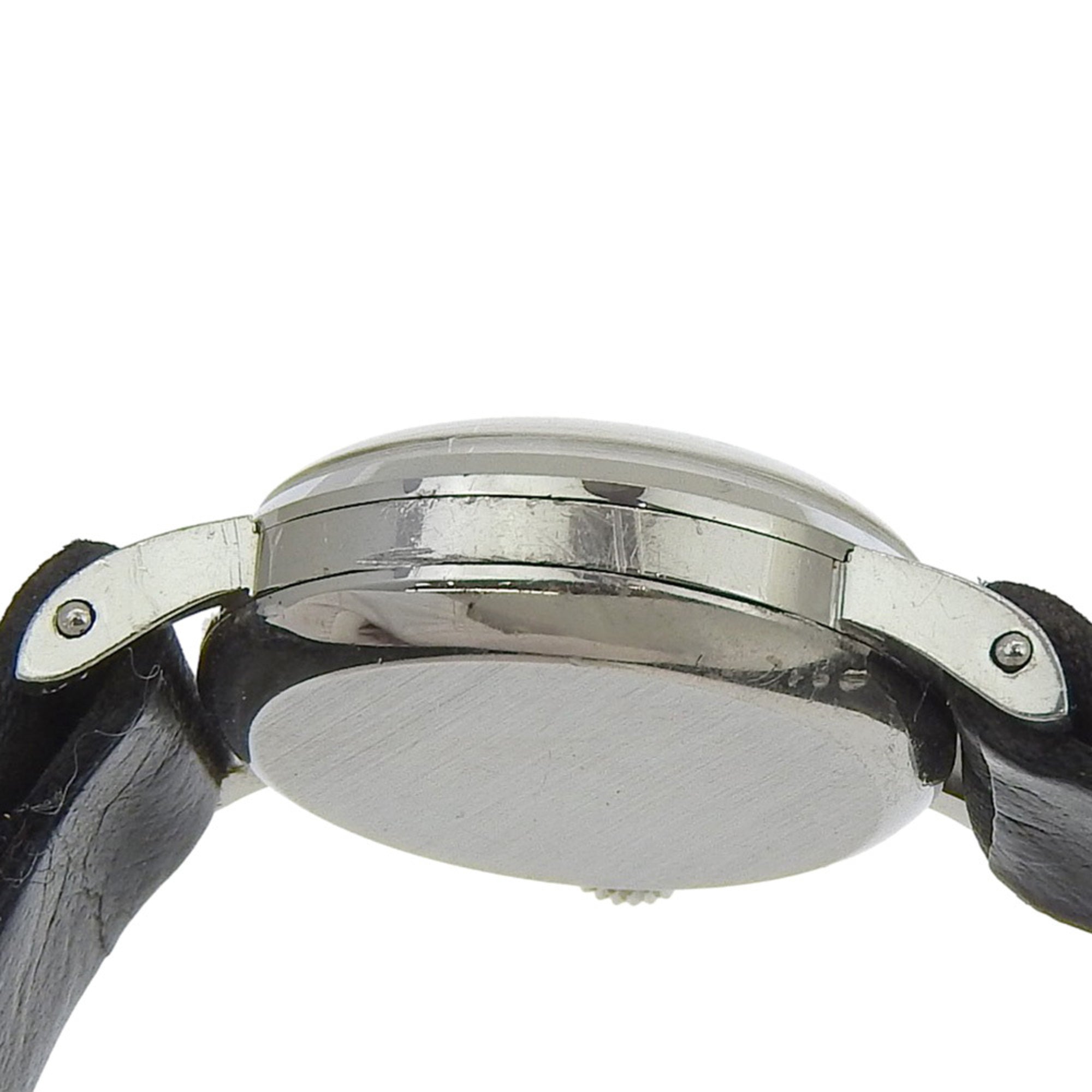 Dameshorloge van International Watch Company (IWC), roestvrij staal, handopwinding, analoge wijzerplaat, zilverkleurige wijzerplaat.