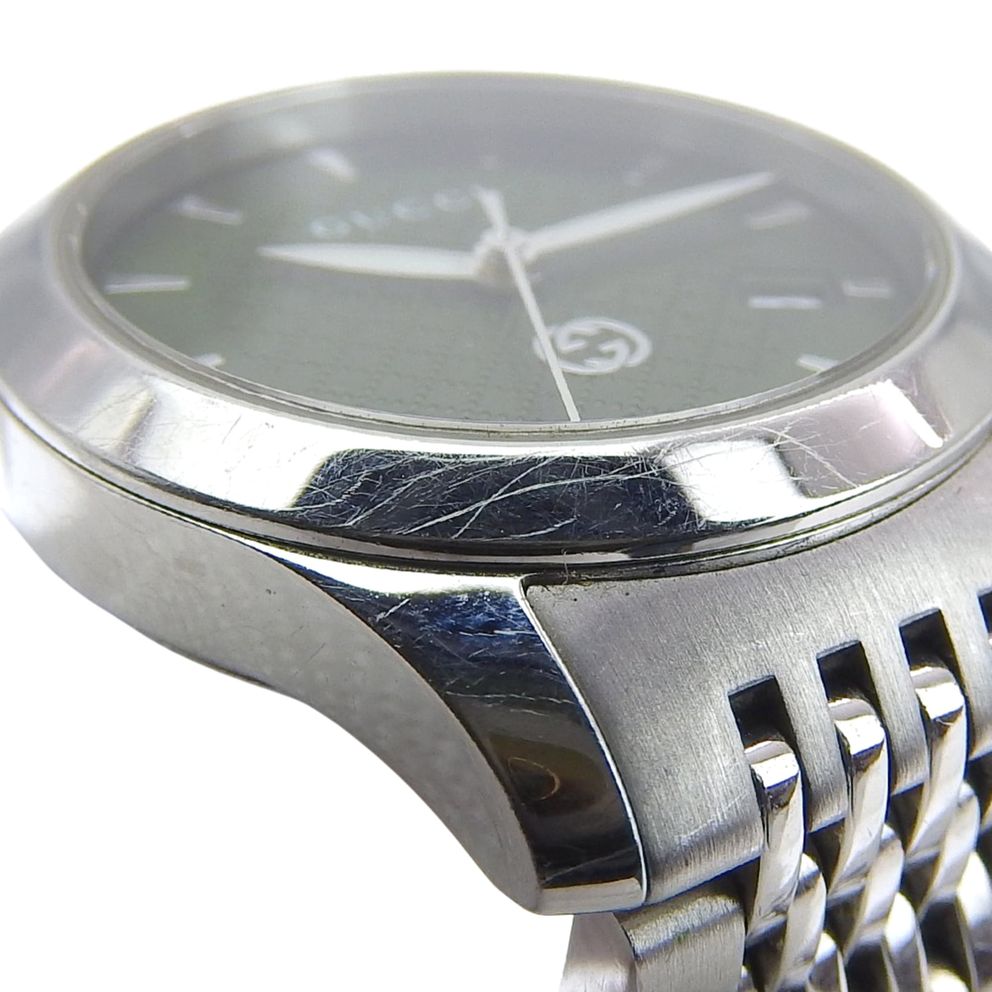 Gucci GUCCI watch 126.5 Stainless steel quartz analog green dial women