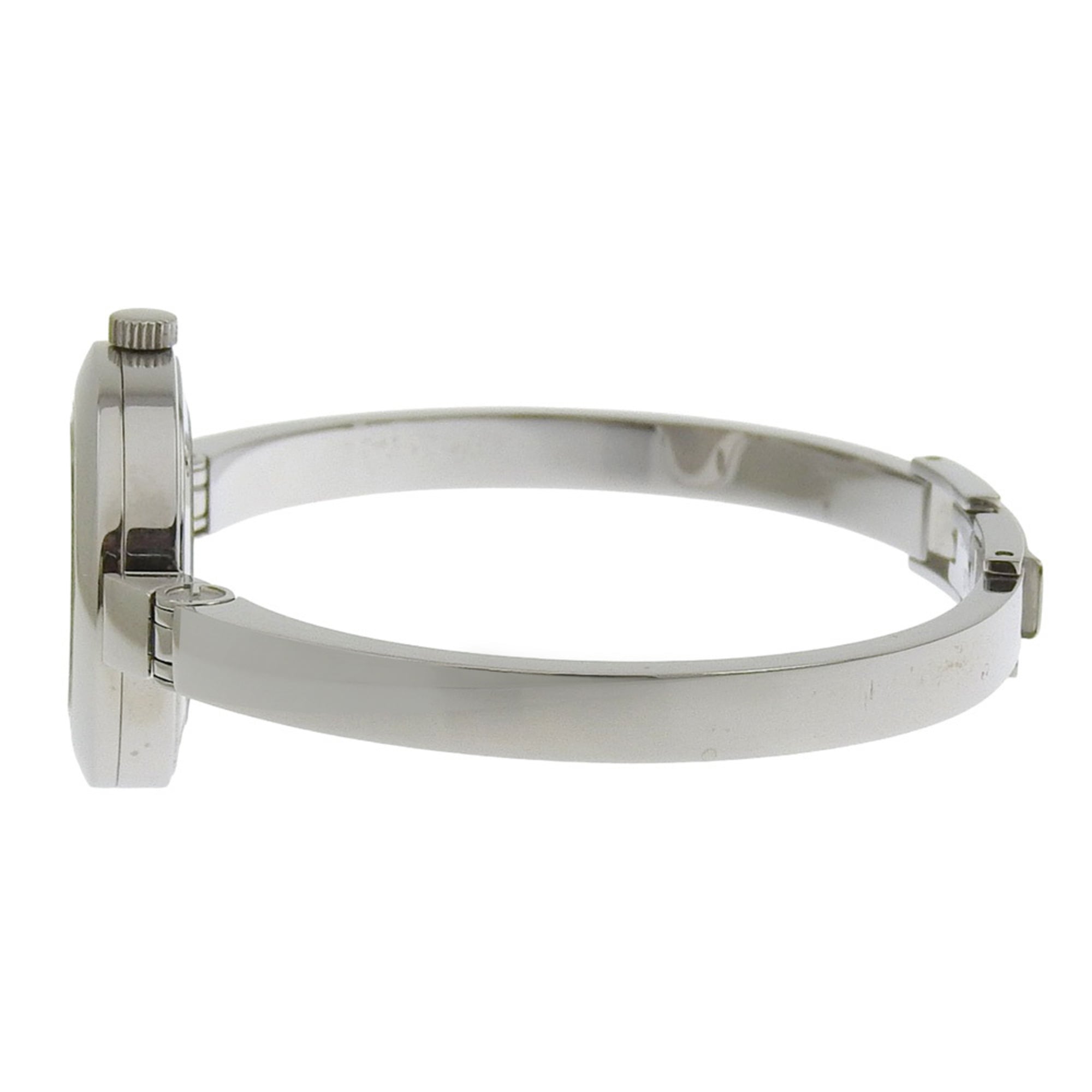 Gucci GUCCI Horloge 105 Roestvrij staal x diamant, quartz, analoog display, zwarte wijzerplaat, dameshorloge