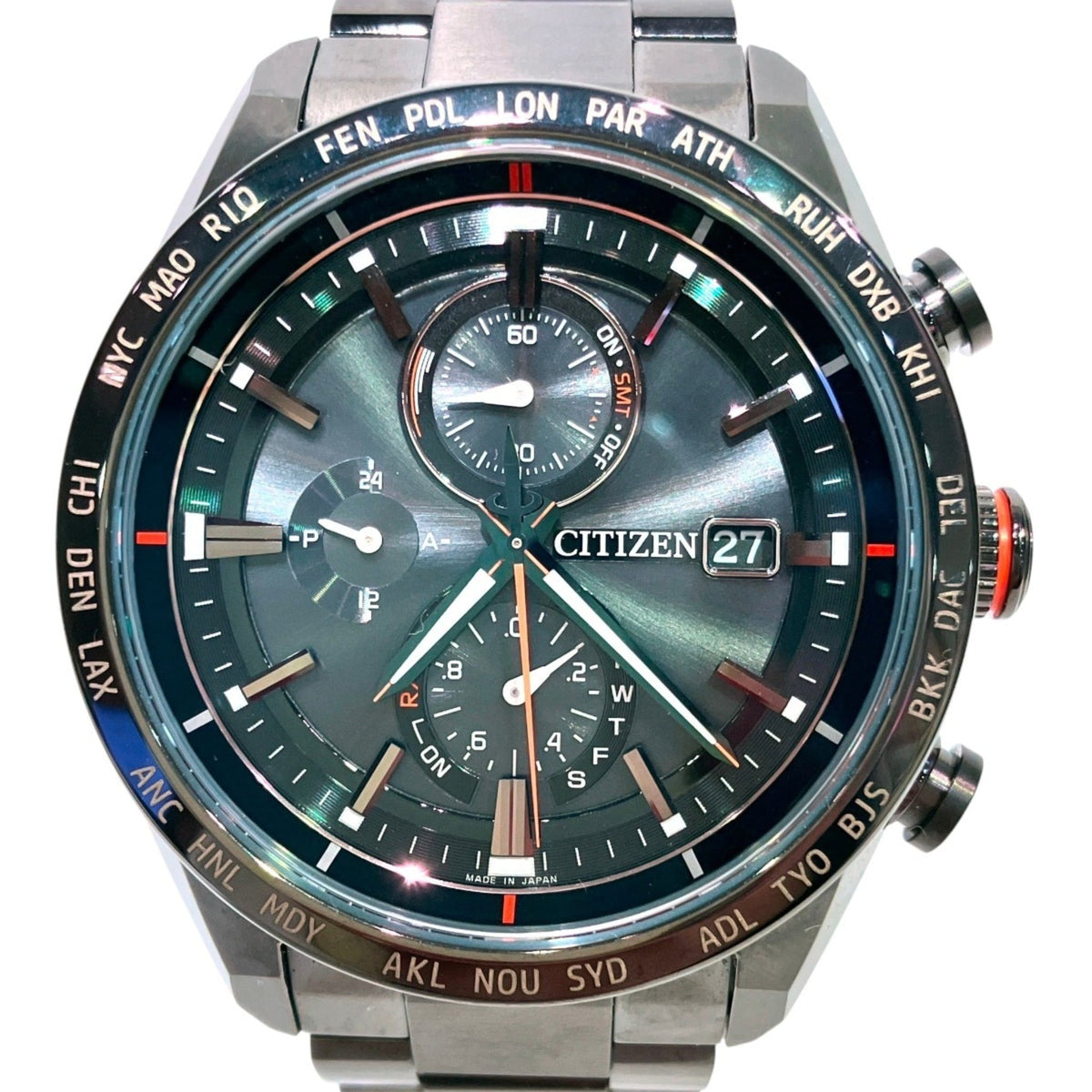Citizen Attesa Eco-Drive H800-T02587 Schwarz Zifferblatt 42 mm Uhr