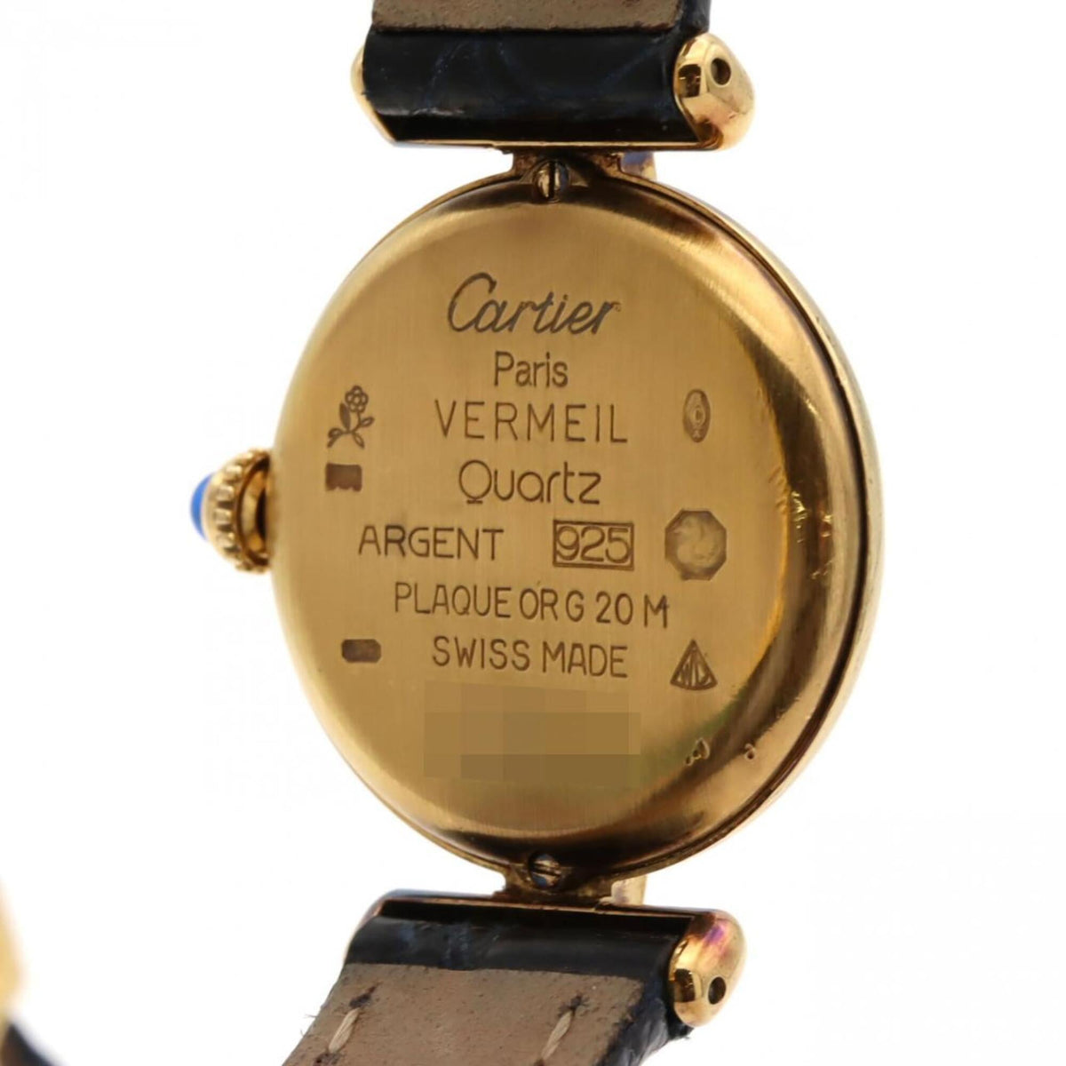 Cartier Must Colisée SM W1006654 gouden horloge met witte wijzerplaat, 24 mm