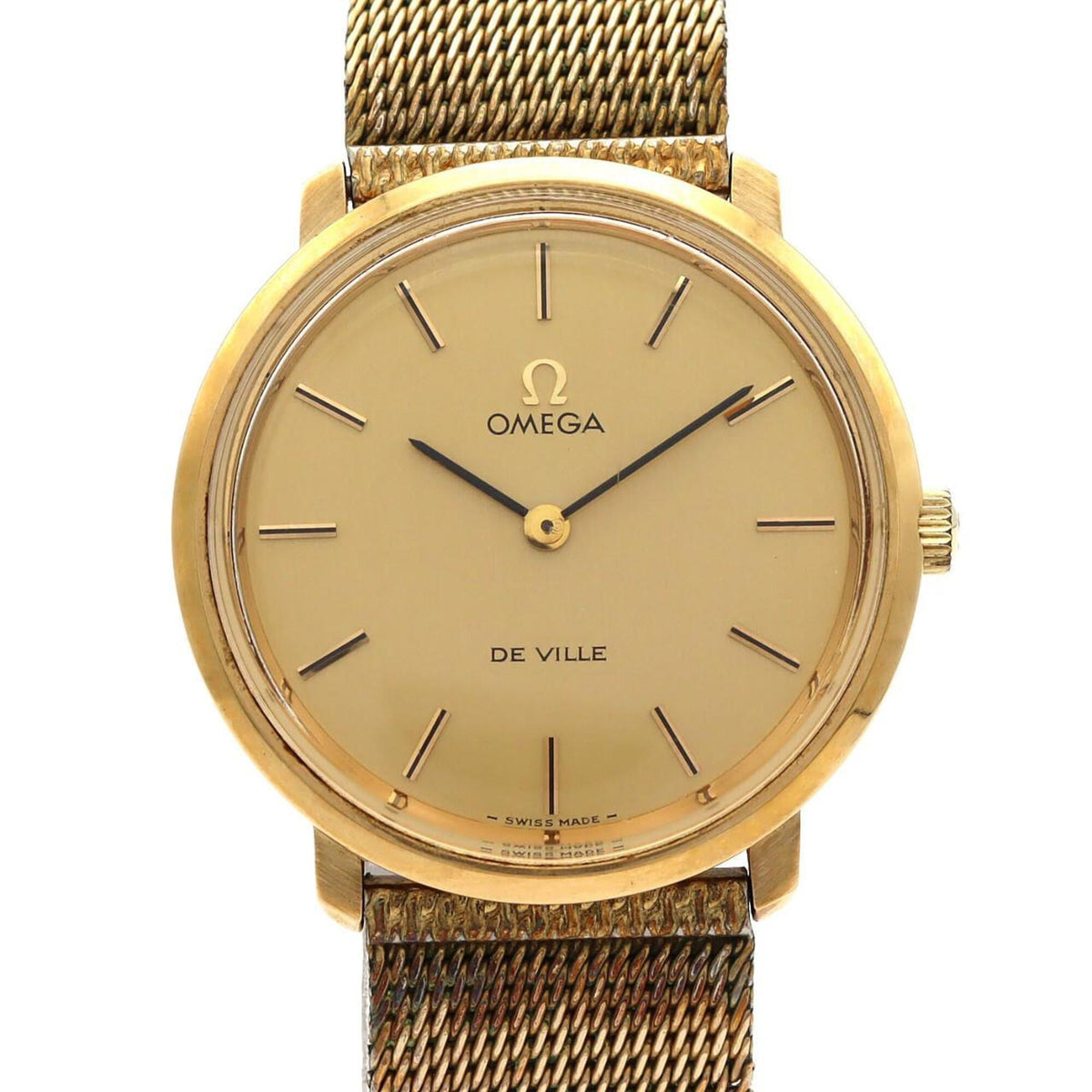 Omega De Ville GZl1linv mit goldenem Zifferblatt, 33 mm Uhr