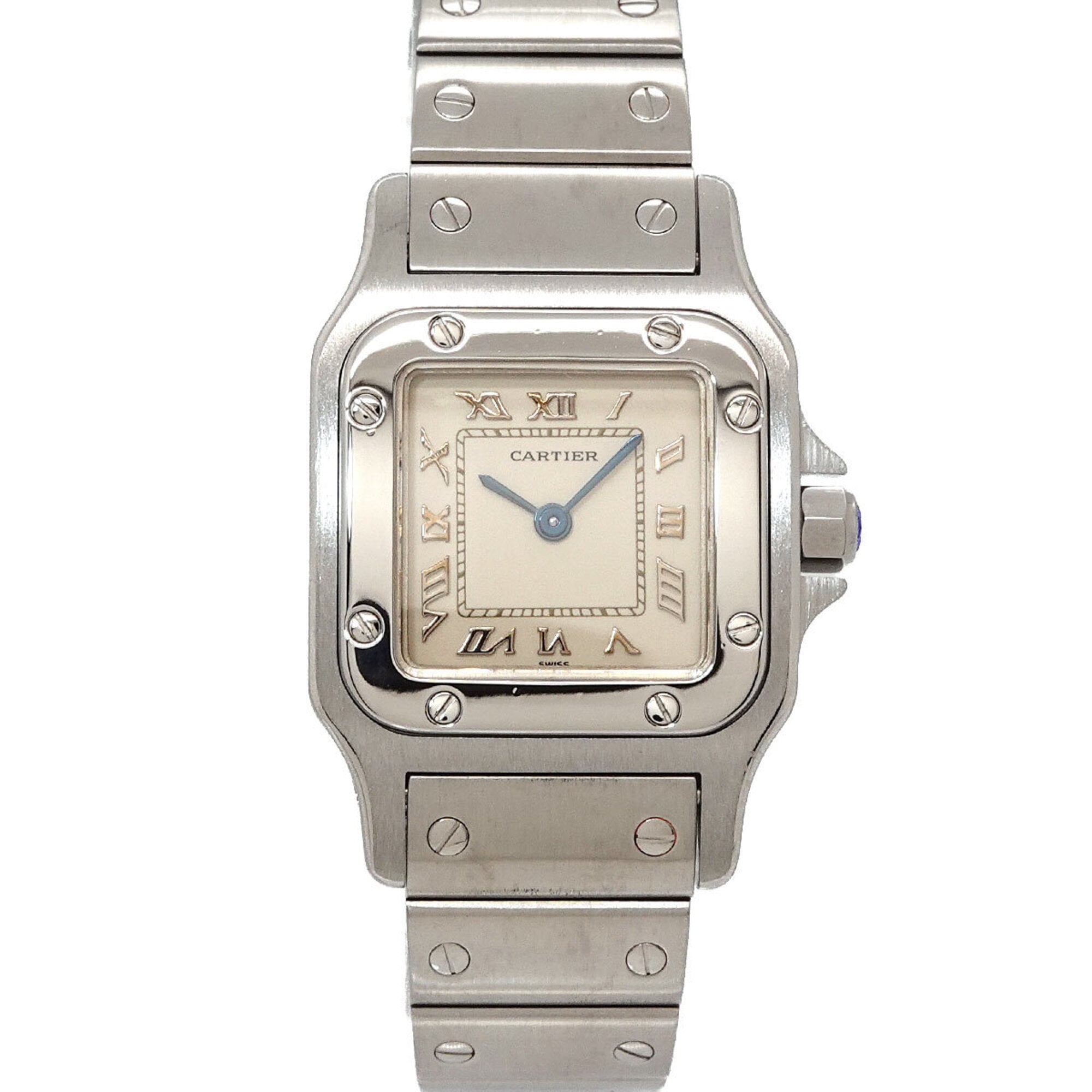Cartier Santos Galbee SM W20024D6 Wo Ivory Quartz