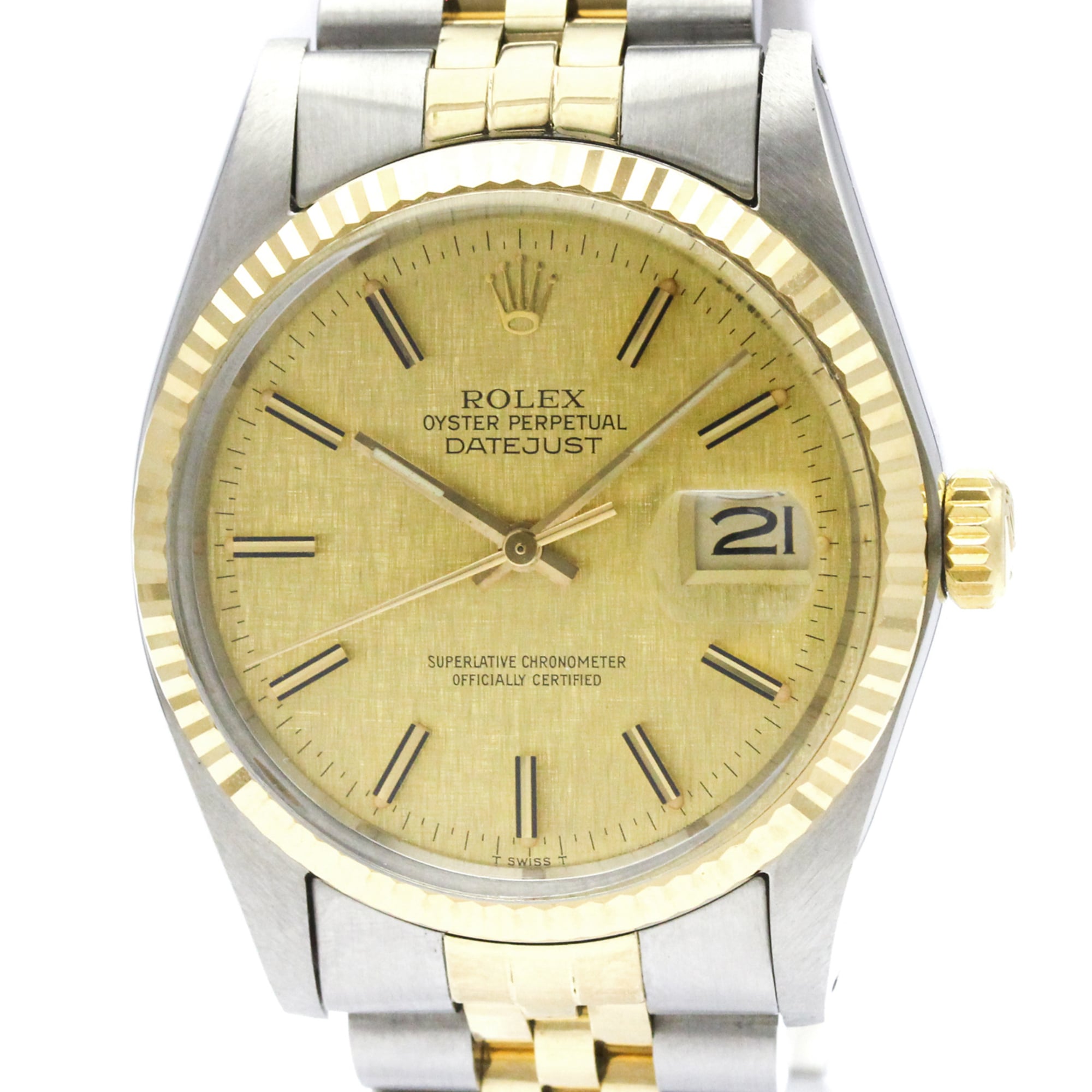 Rolex Datejust 16013 Gold Dial Stainless steel, yellow gold 36mm Watch