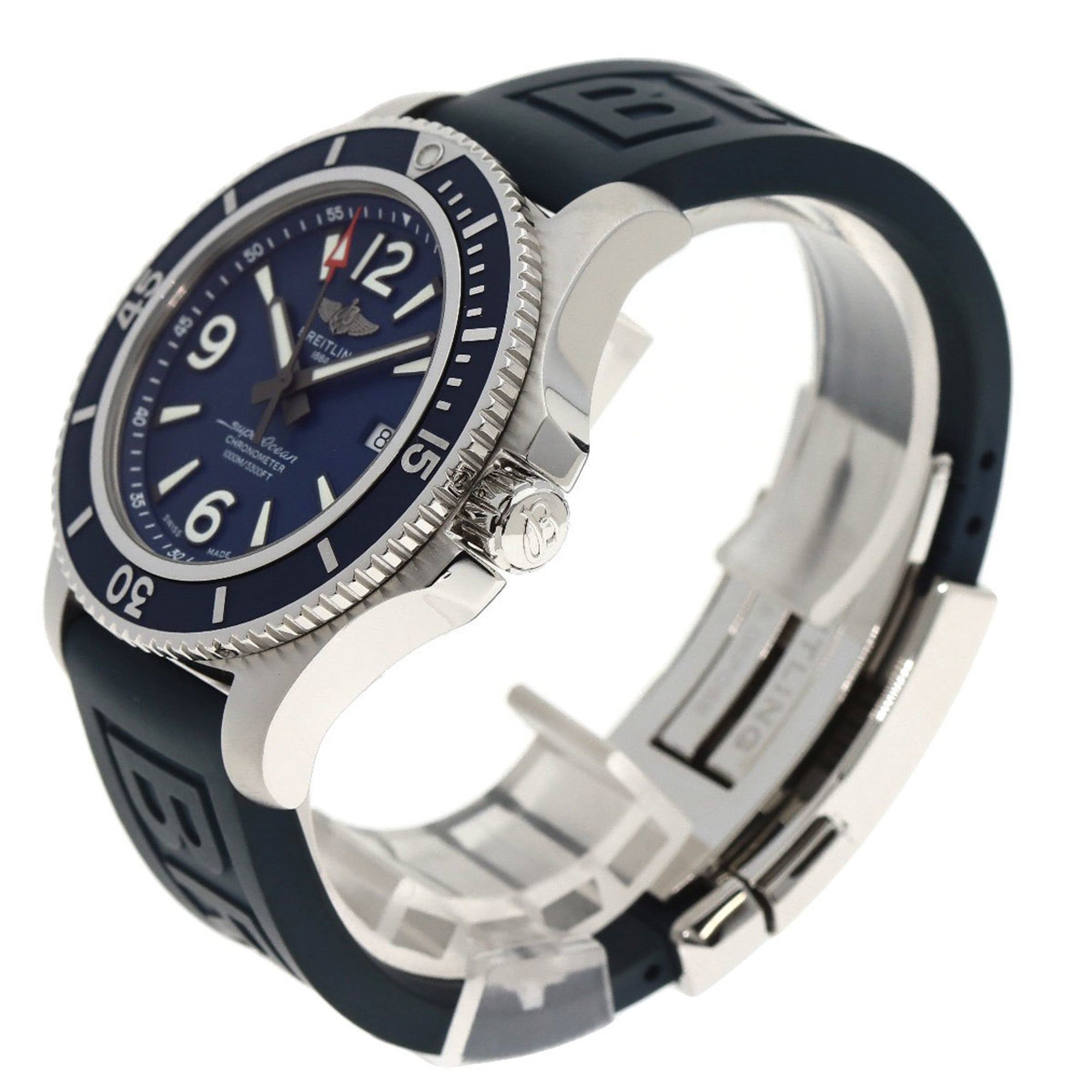 Breitling A17367 Superocean 44 Watch Stainless Steel Rubber Men's
