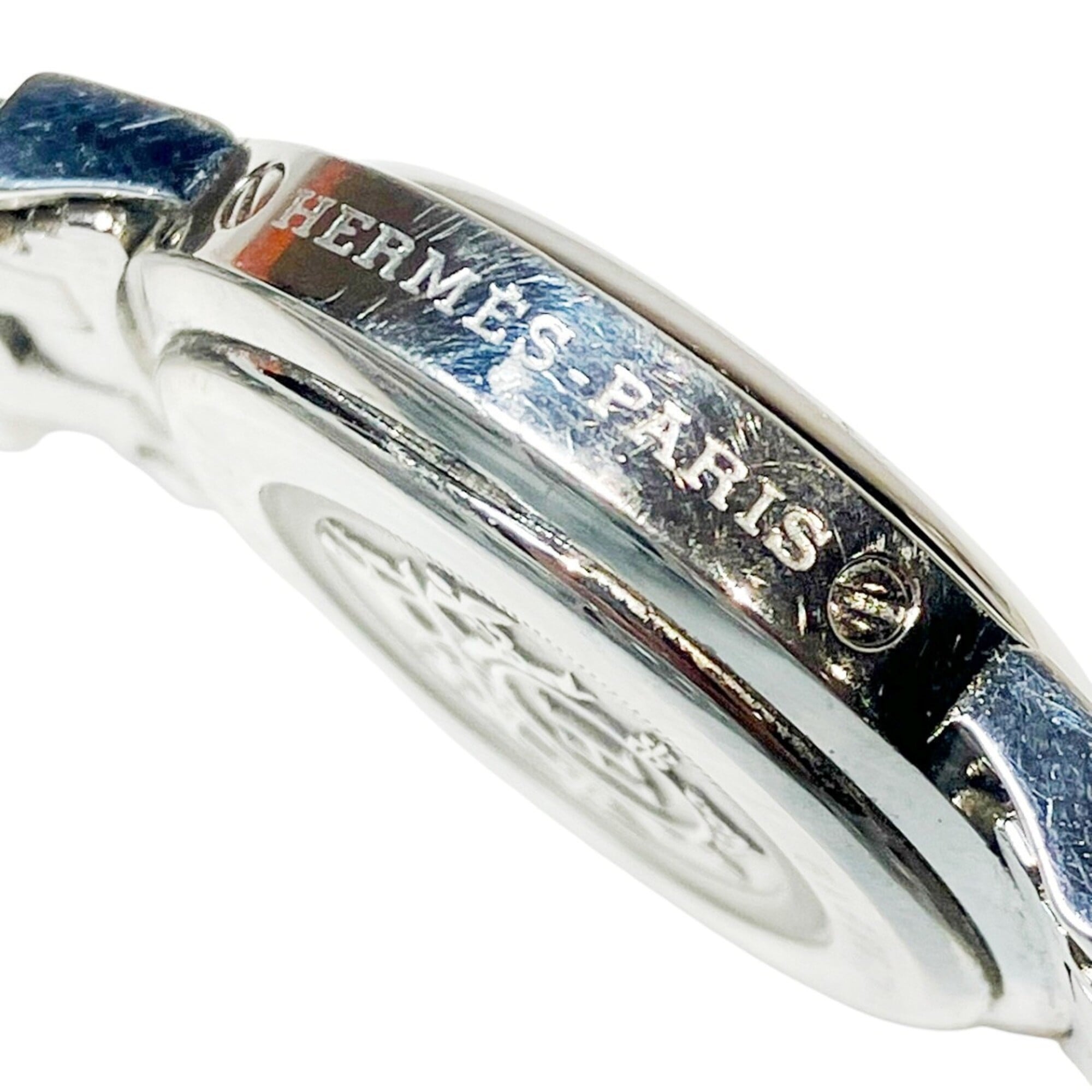 Hermes Clipper Nacre watch, total weight 42.8g, stainless steel, quartz movement, pink mother-of-pearl dial, CL4.230