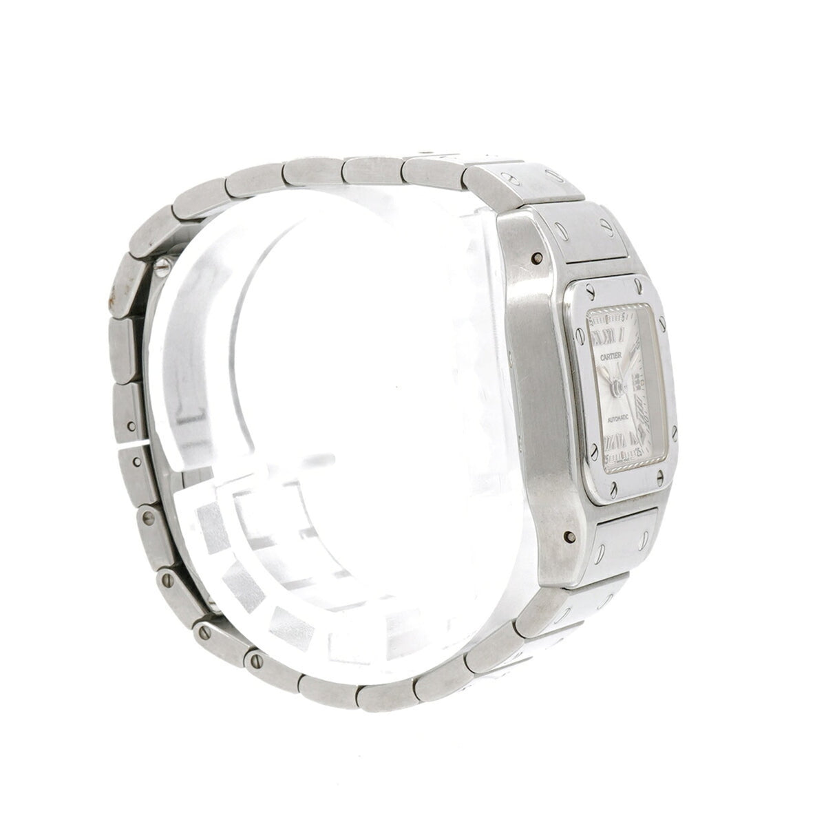 Cartier Santos Galbee SM W20044D6 horloge met zilveren wijzerplaat, 24 mm