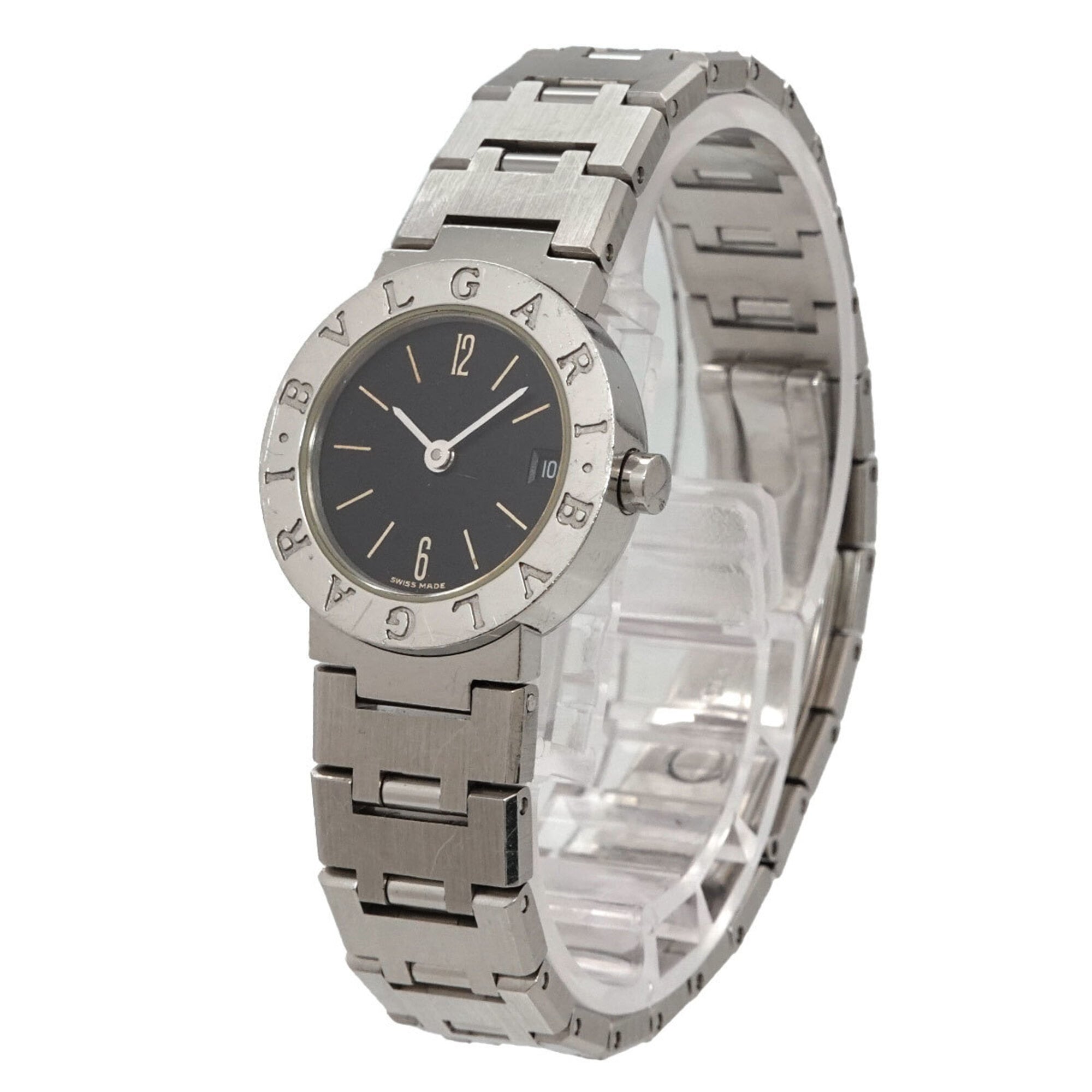 BVLGARI BB23SS Women's Watch Date Black Quartz