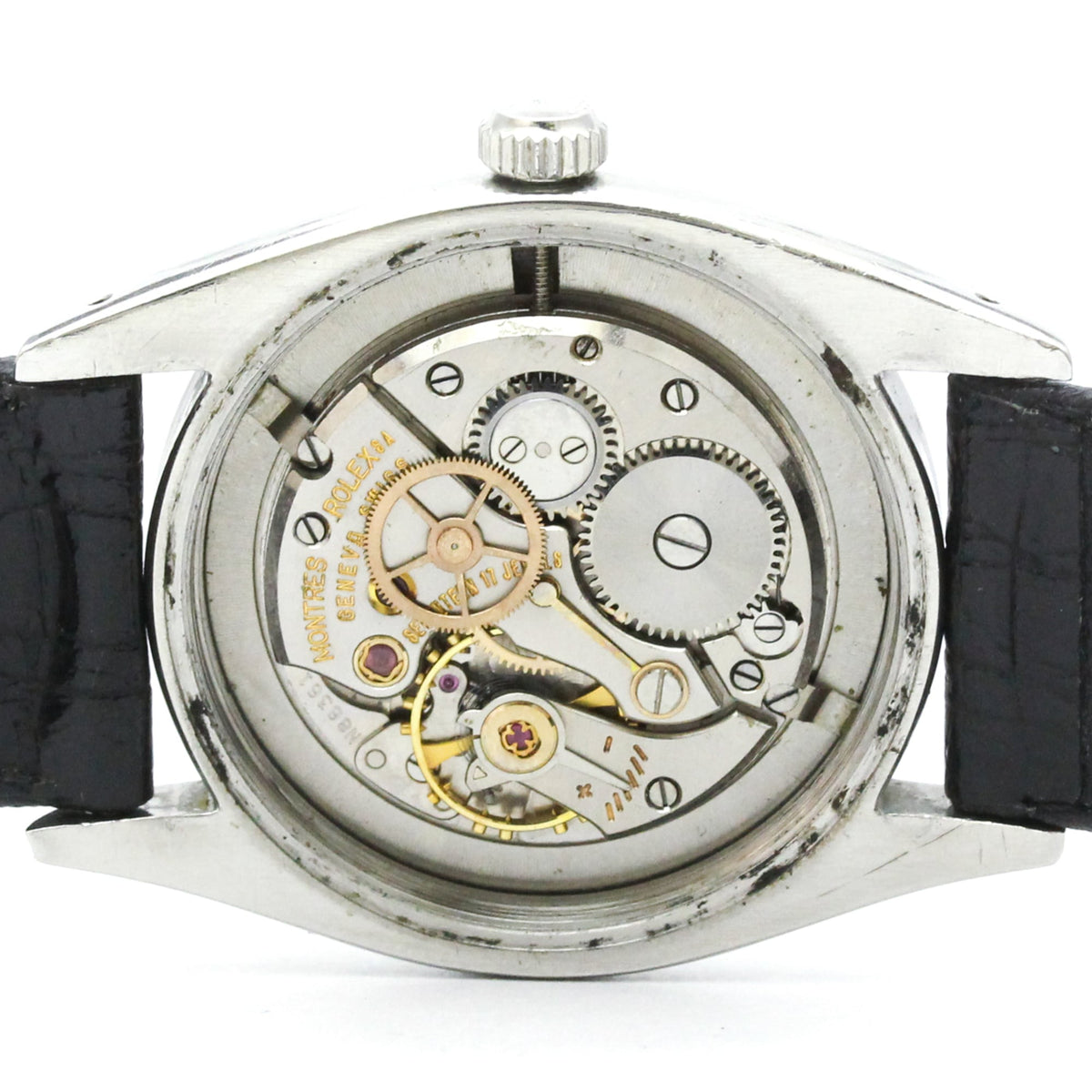 Rolex Oyster Datum 6494 Silber Zifferblatt 35 mm Uhr