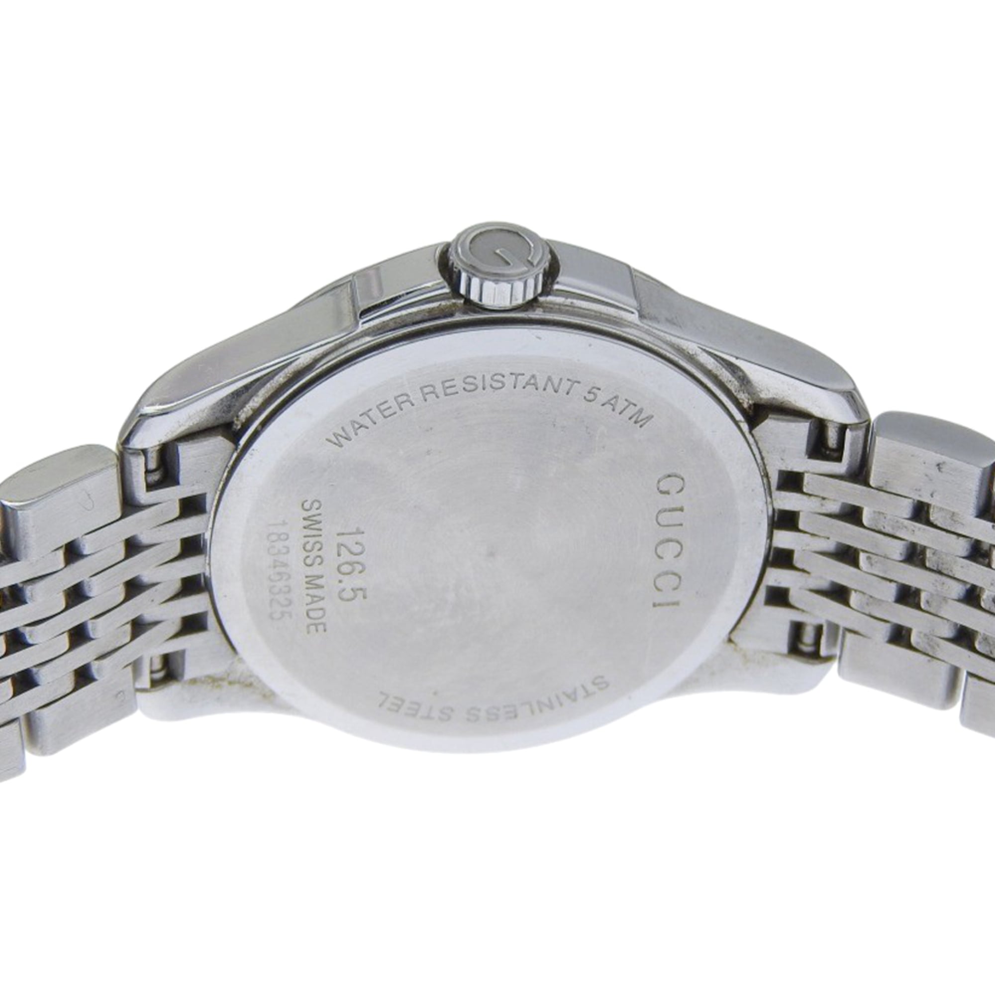 Gucci GUCCI-horloge 126.5 Roestvrij staal, quartz, analoog, groene wijzerplaat, damesmodel