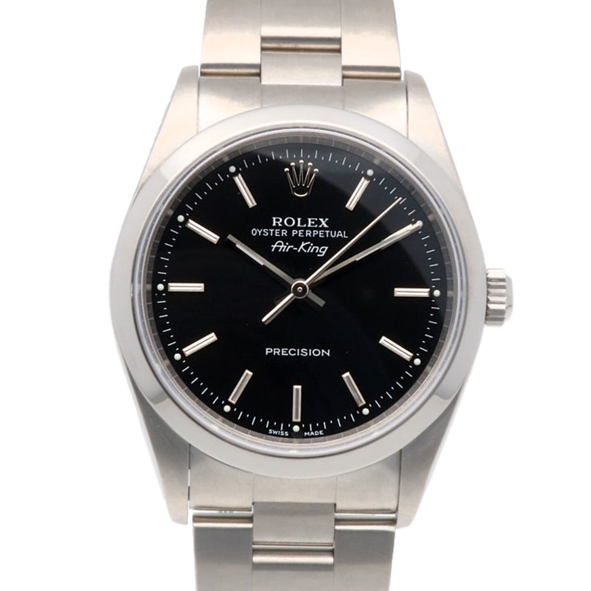 Rolex Air-King Oyster Perpetual 14000 Black Dial 34mm Watch