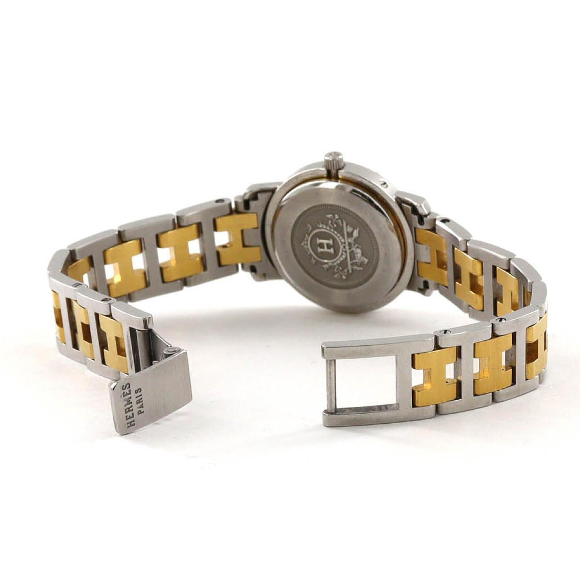 Hermes Clipper Elfenbein Zifferblatt 24 mm Uhr