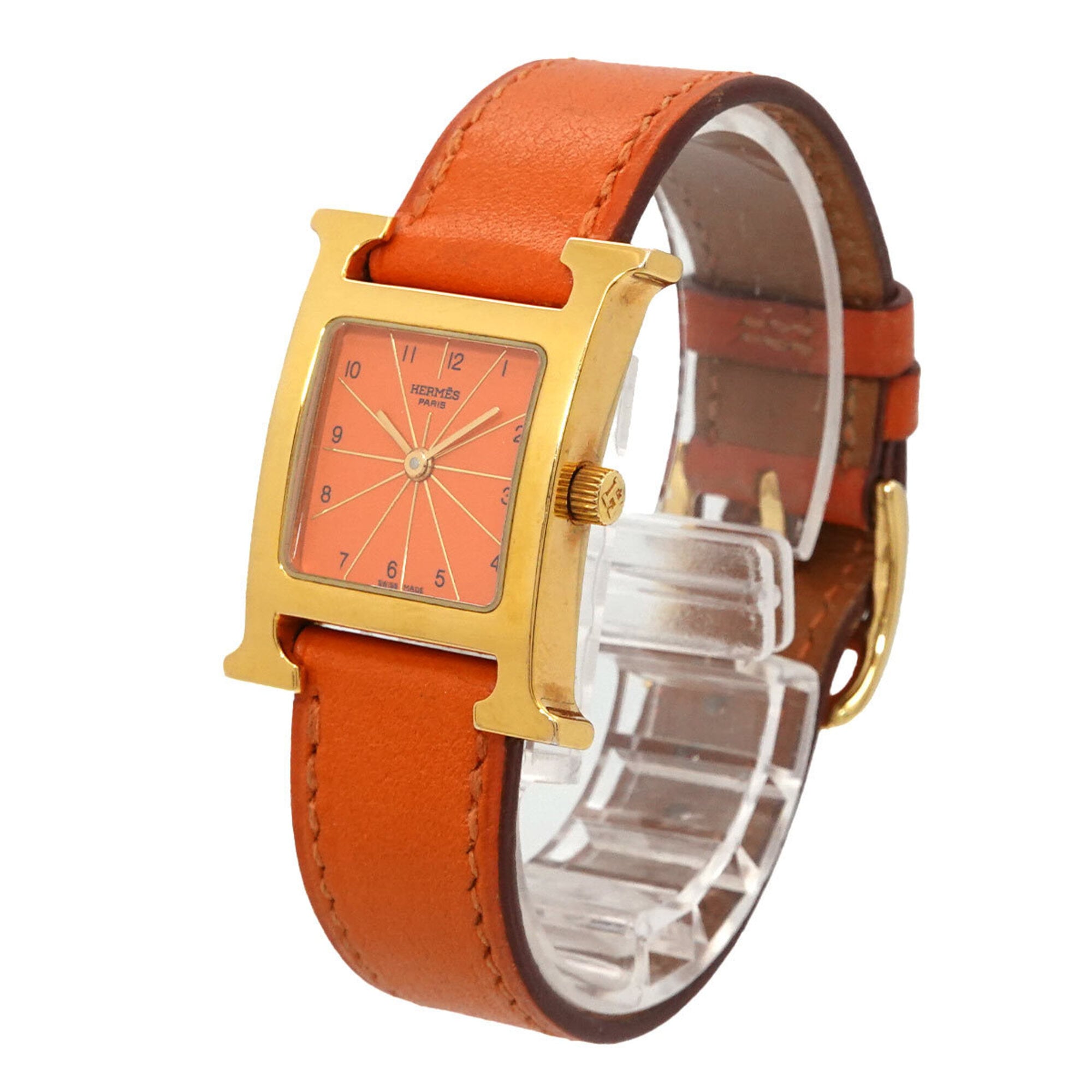 Hermes H- HH1 201 Orange Dial 21mm Watch