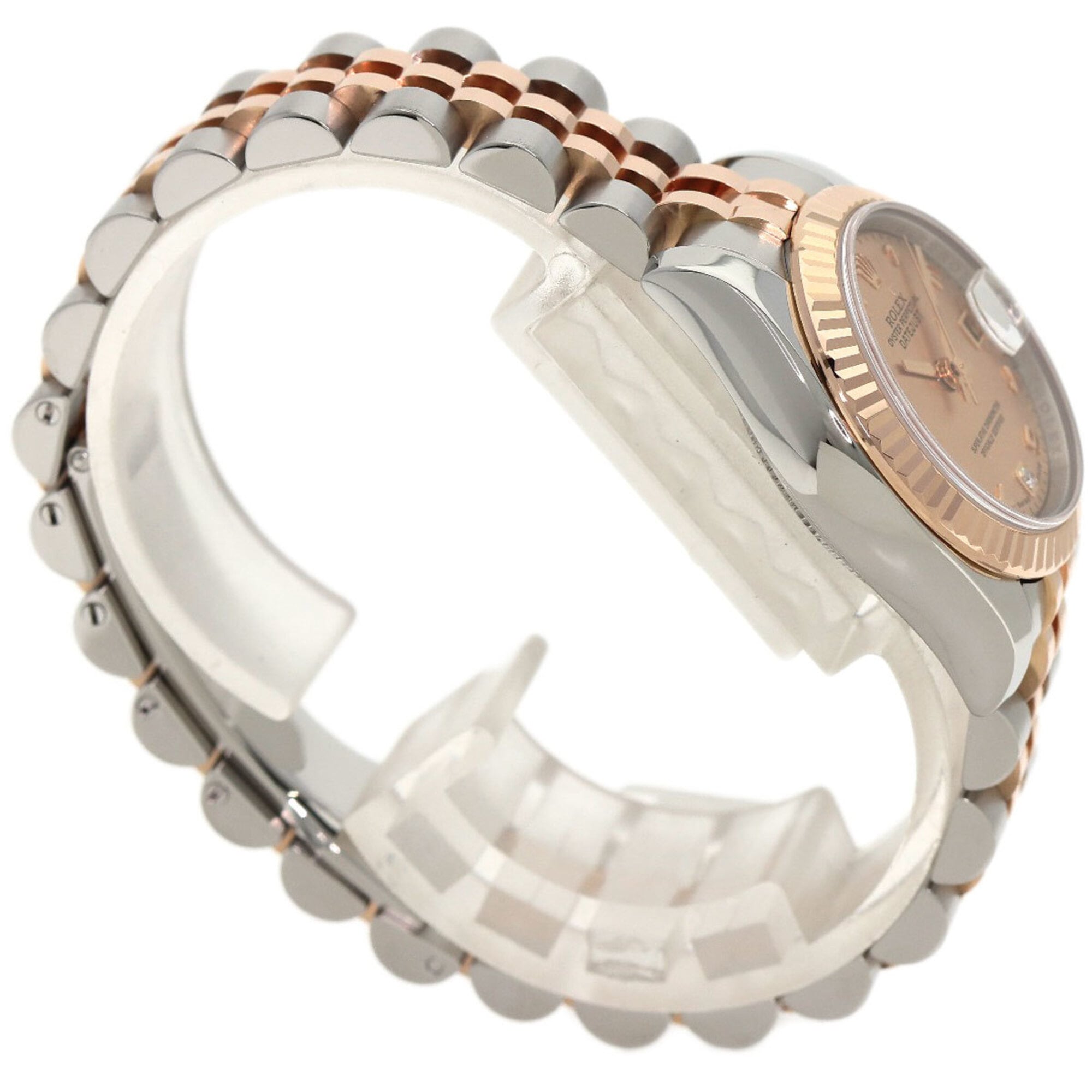 Rolex 179171N2BR Datejust 2P Diamond Gold Dust Watch Stainless Steel SSxK18PG Everose Ladies ROLEX