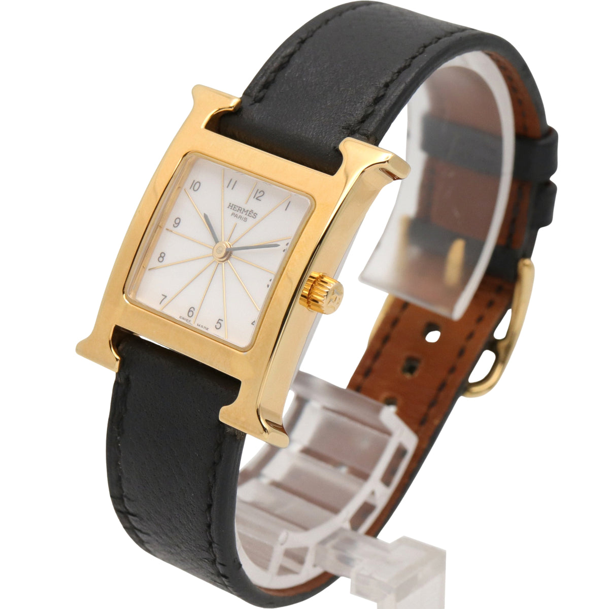 Hermes H- HH1.201 Horloge met witte wijzerplaat, 21 mm
