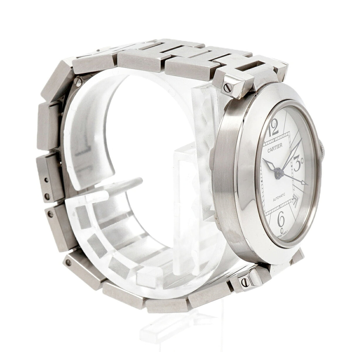 Cartier Pasha C W31074M7 Silber Zifferblatt 35 mm Uhr
