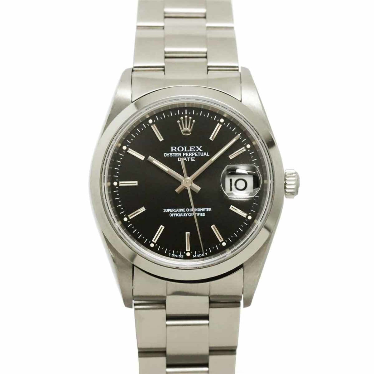 Montre Rolex Oyster Perpetual Date 15200 Noir cadran 34 mm