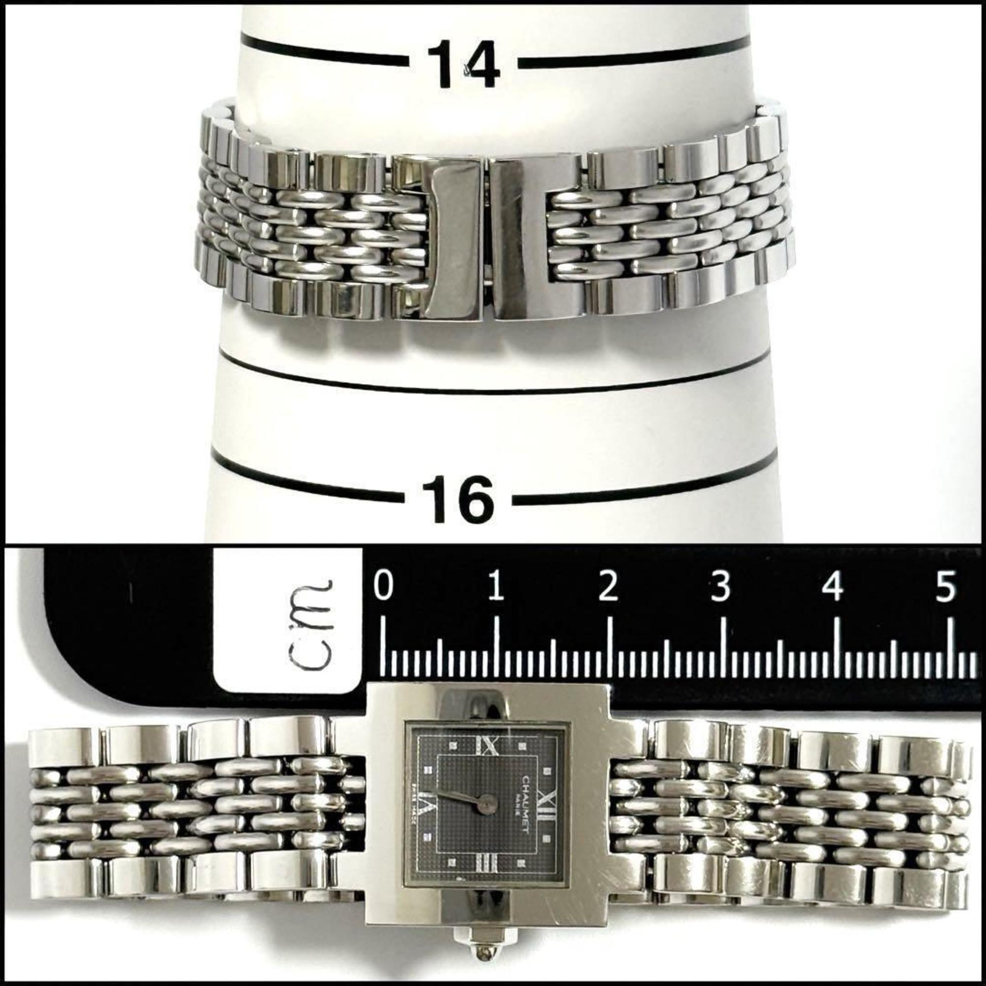 Chaumet dameshorloge, model Carre, roestvrijstalen band, vierkant