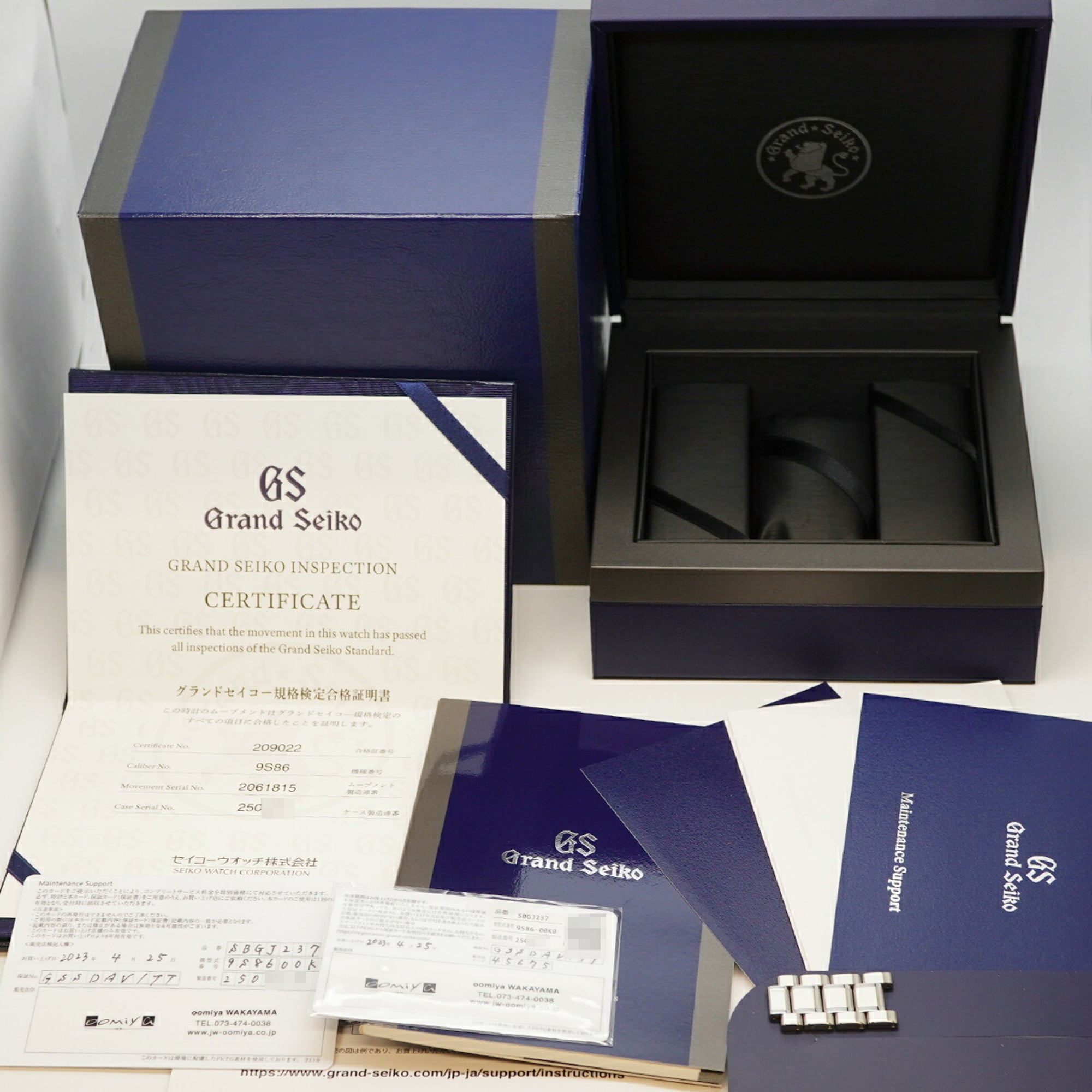 Grand Seiko Grand sport SBGJ237/9S86-00K0 Blue Dial 44mm Watch