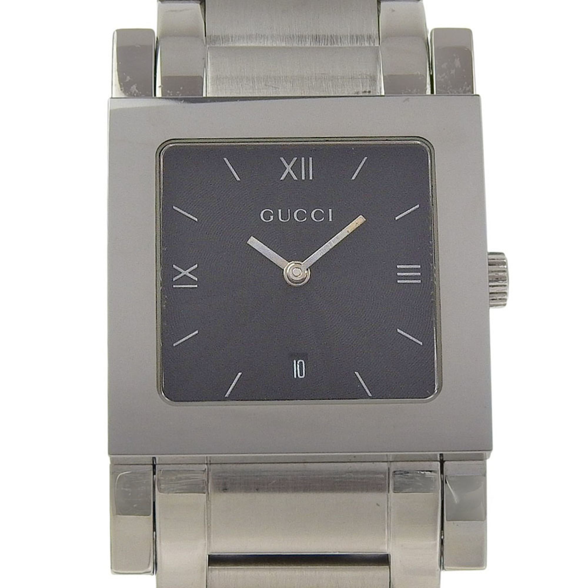 Gucci G Metro Watch 7900M.1 Stainless Steel Quartz Analog Display Black Dial Women's