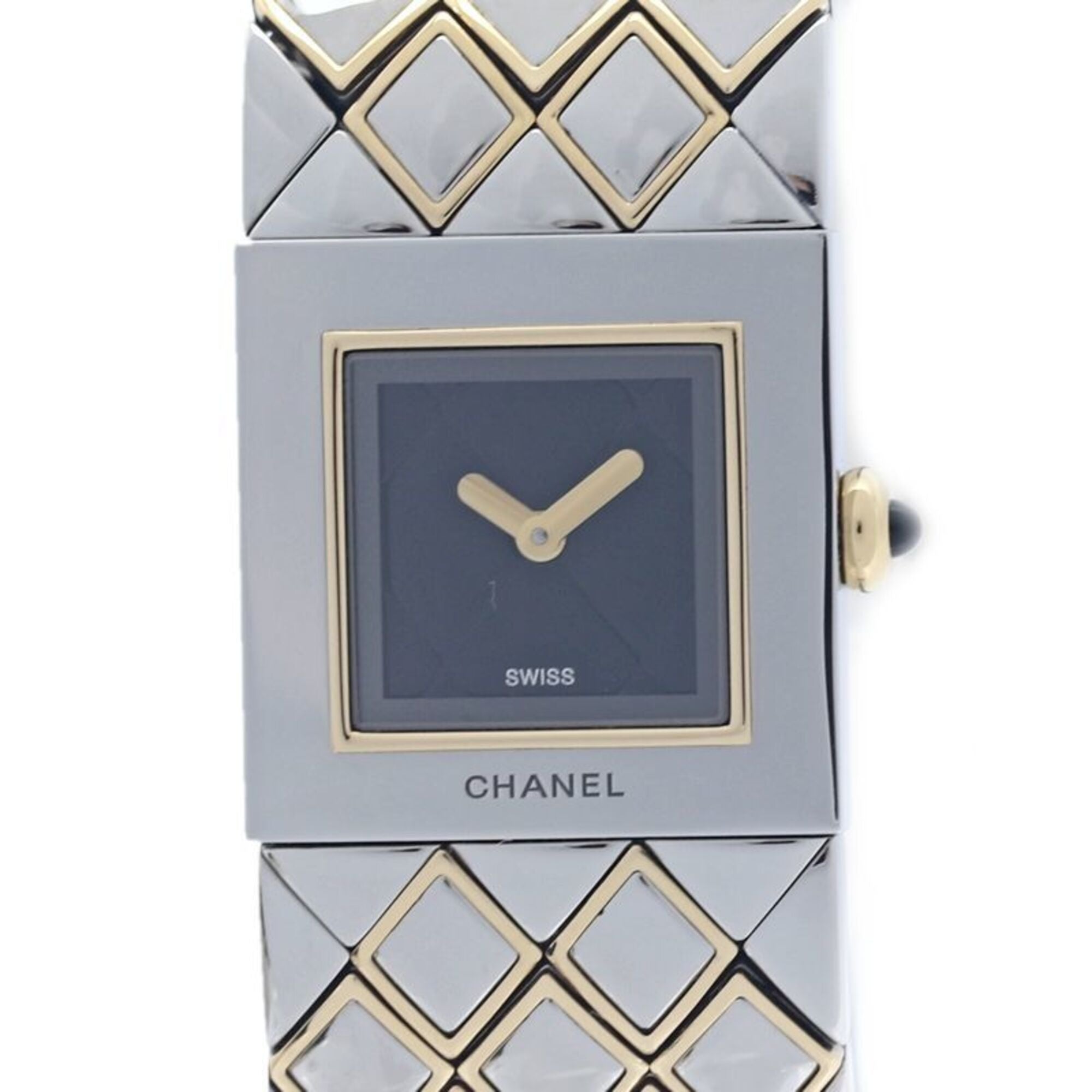 CHANEL MatelassÃ© H0475 Women's Watch 18K Yellow Gold x Stainless Steel 40356