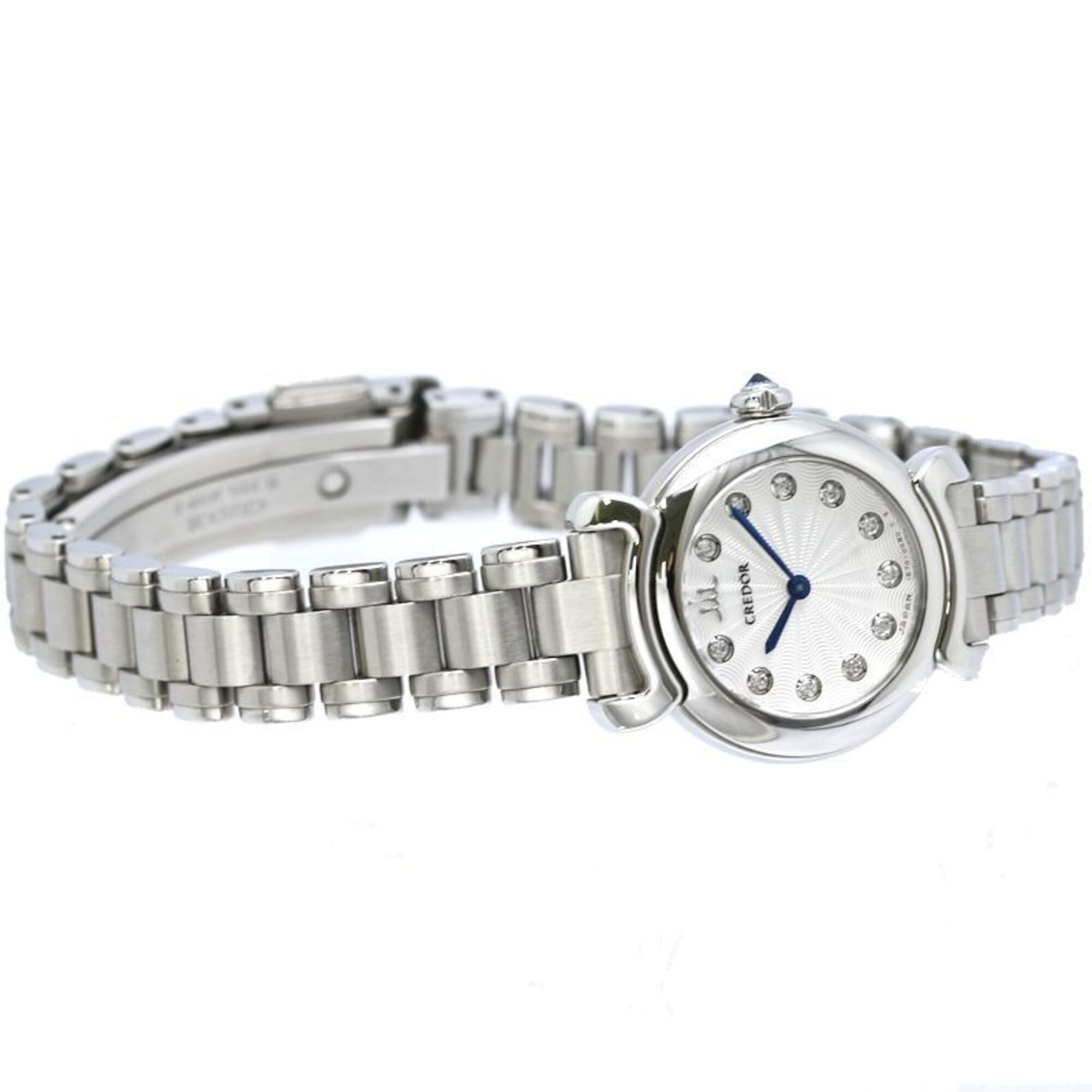 Seiko Credor GSTE803 1E70-0DV0 Silver Dial 22mm Watch