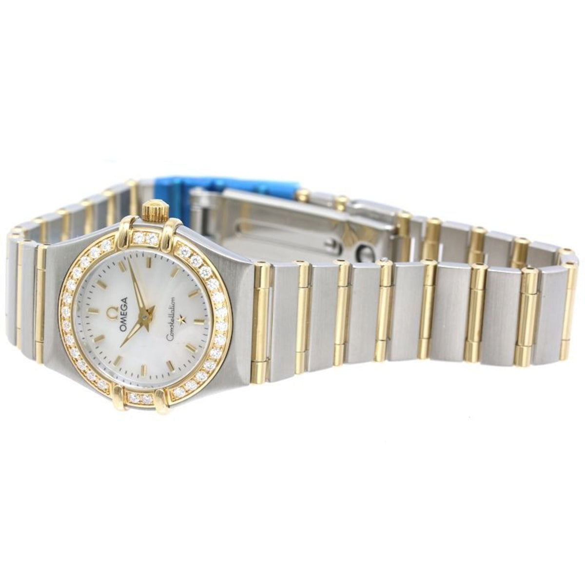 Omega Constellation Mini Diamond 1267.70.00 Horloge met witte wijzerplaat, 22 mm