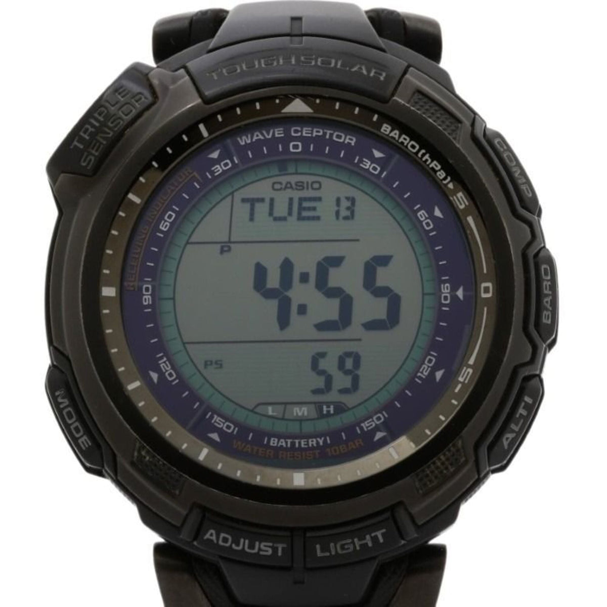 Casio PRO TREK PRW-1300YTJ-1JF horloge met zwarte wijzerplaat, 46 mm