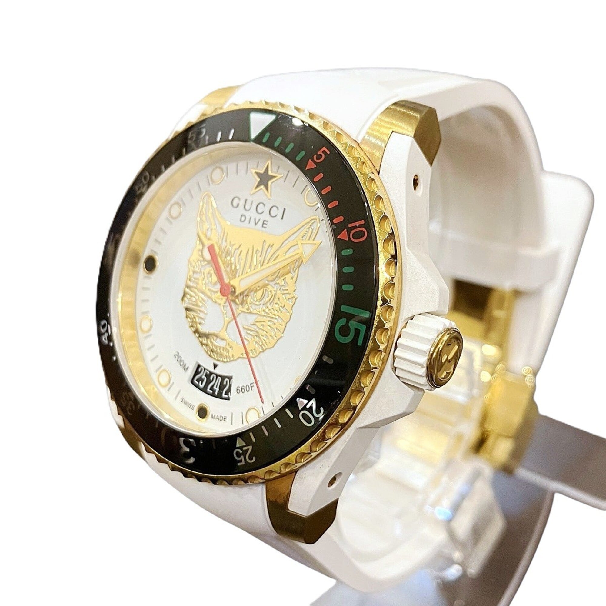 Gucci Dive 136.3 Gold Dial 40mm Watch