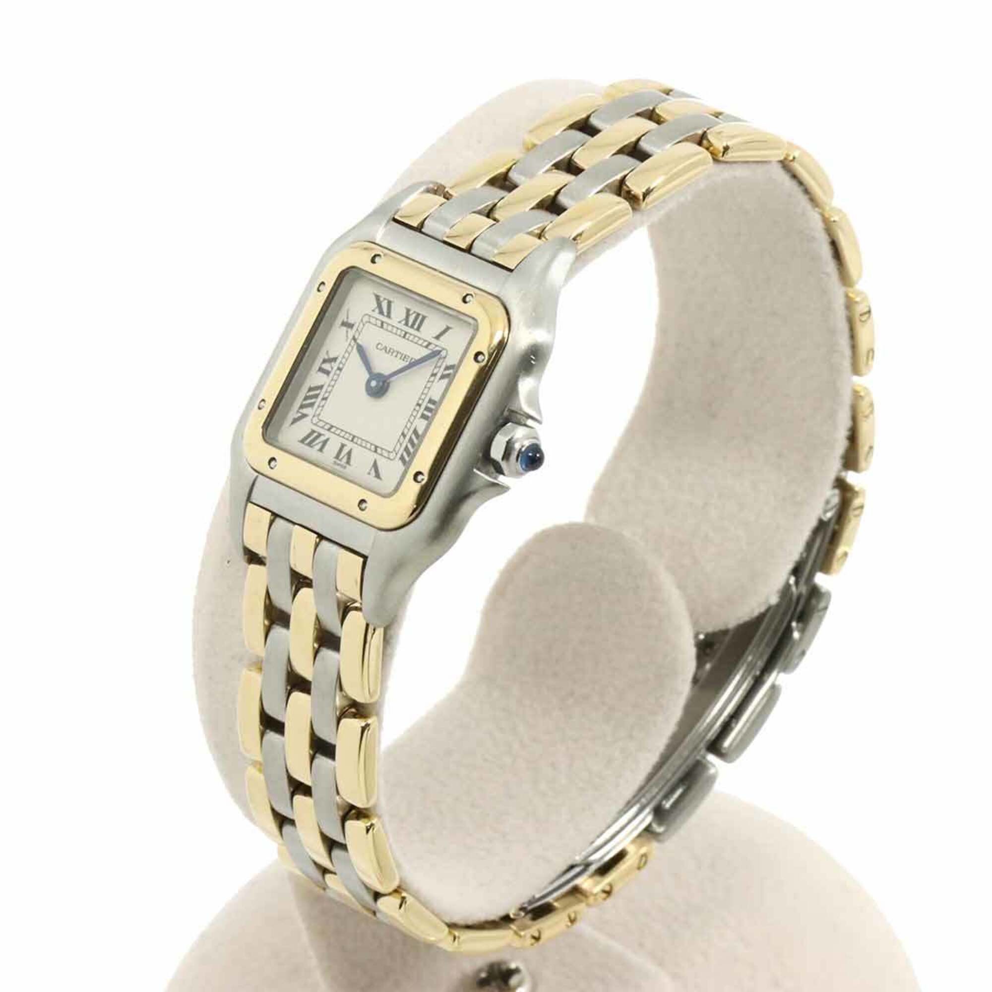 Cartier PanthÃ¨re SM 3-Row 84083244 Two-Tone Ladies' Watch Ivory 18K Yellow Gold Quartz