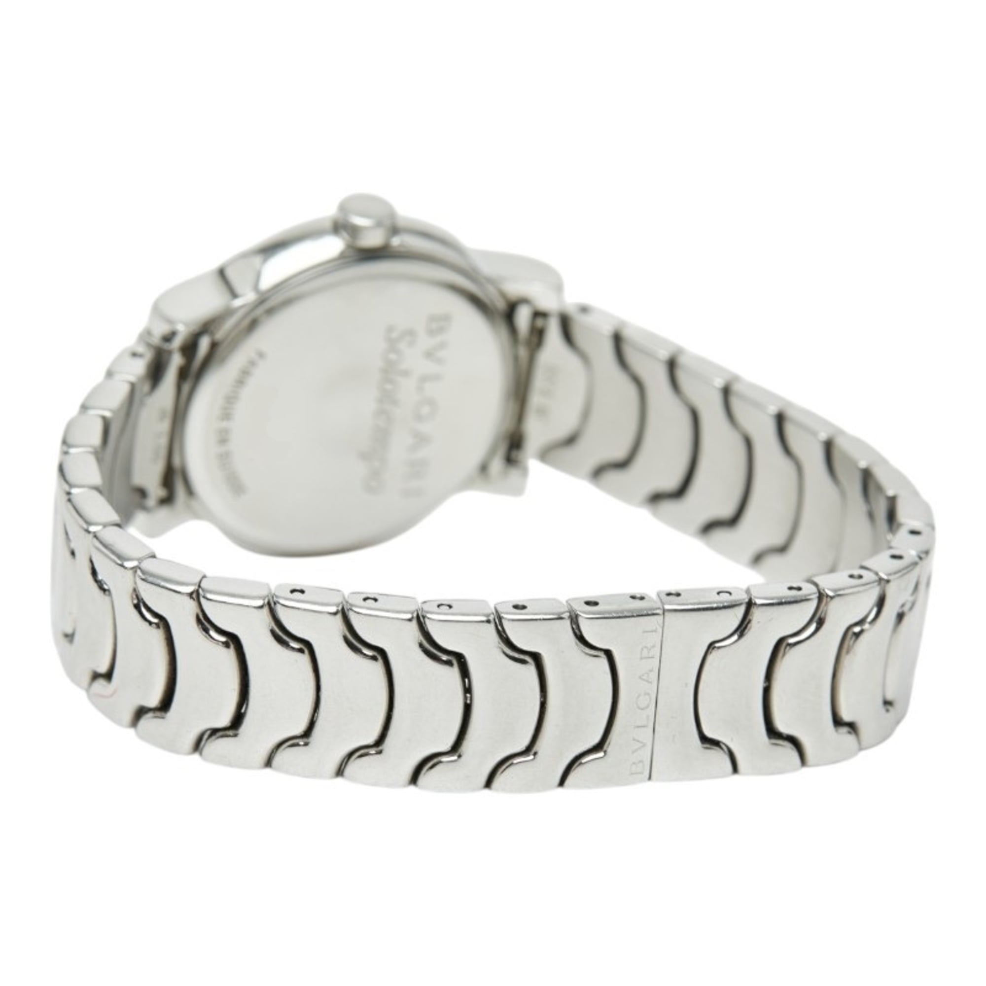 Montre Quartz Bulgari Solotempo ST29S, cadran Blanc, acier inoxydable, pour femme, BVLGARI