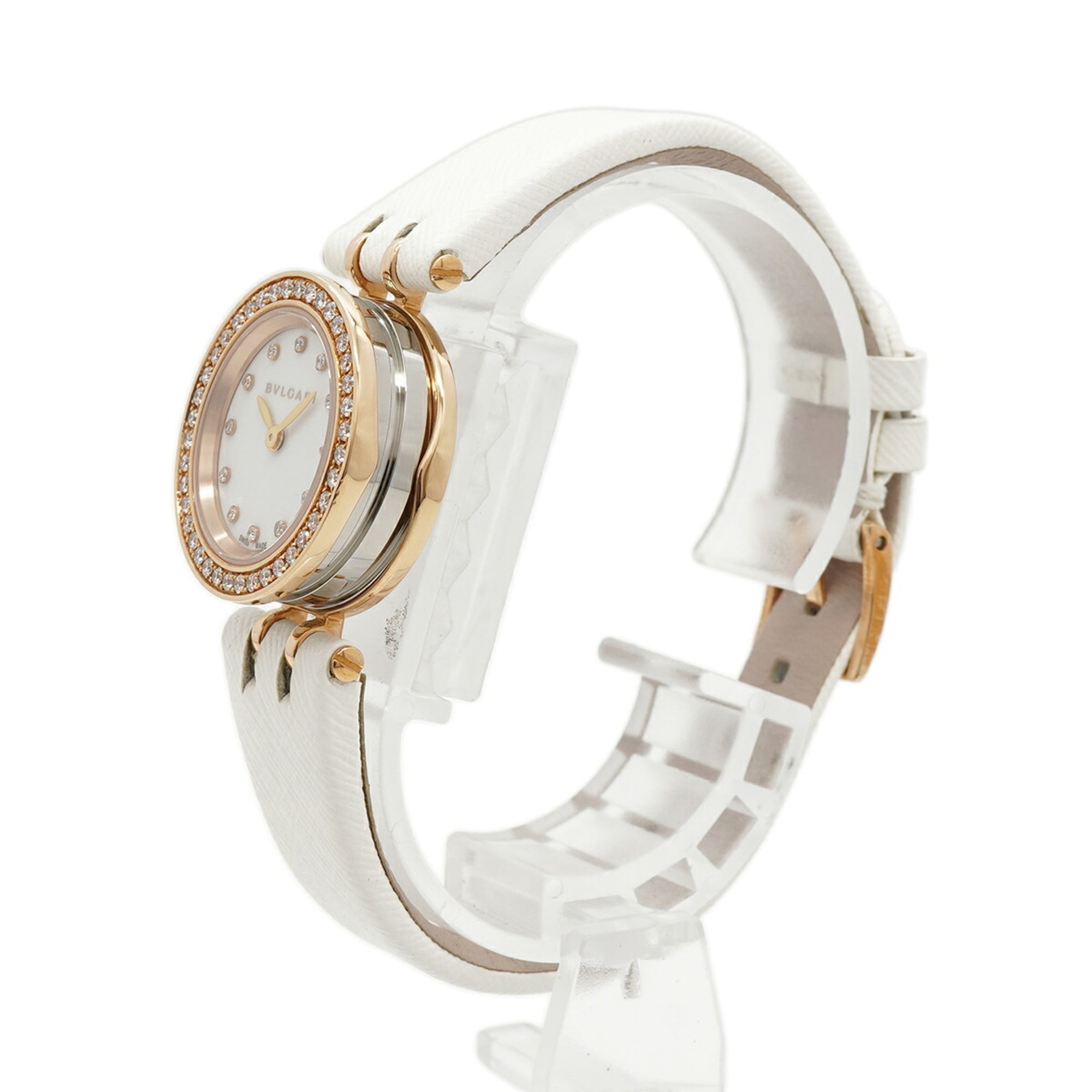 Montre Bvlgari Bulgari B-zero1 à 12 diamants BZP23SG Blanc Cadran 23 mm