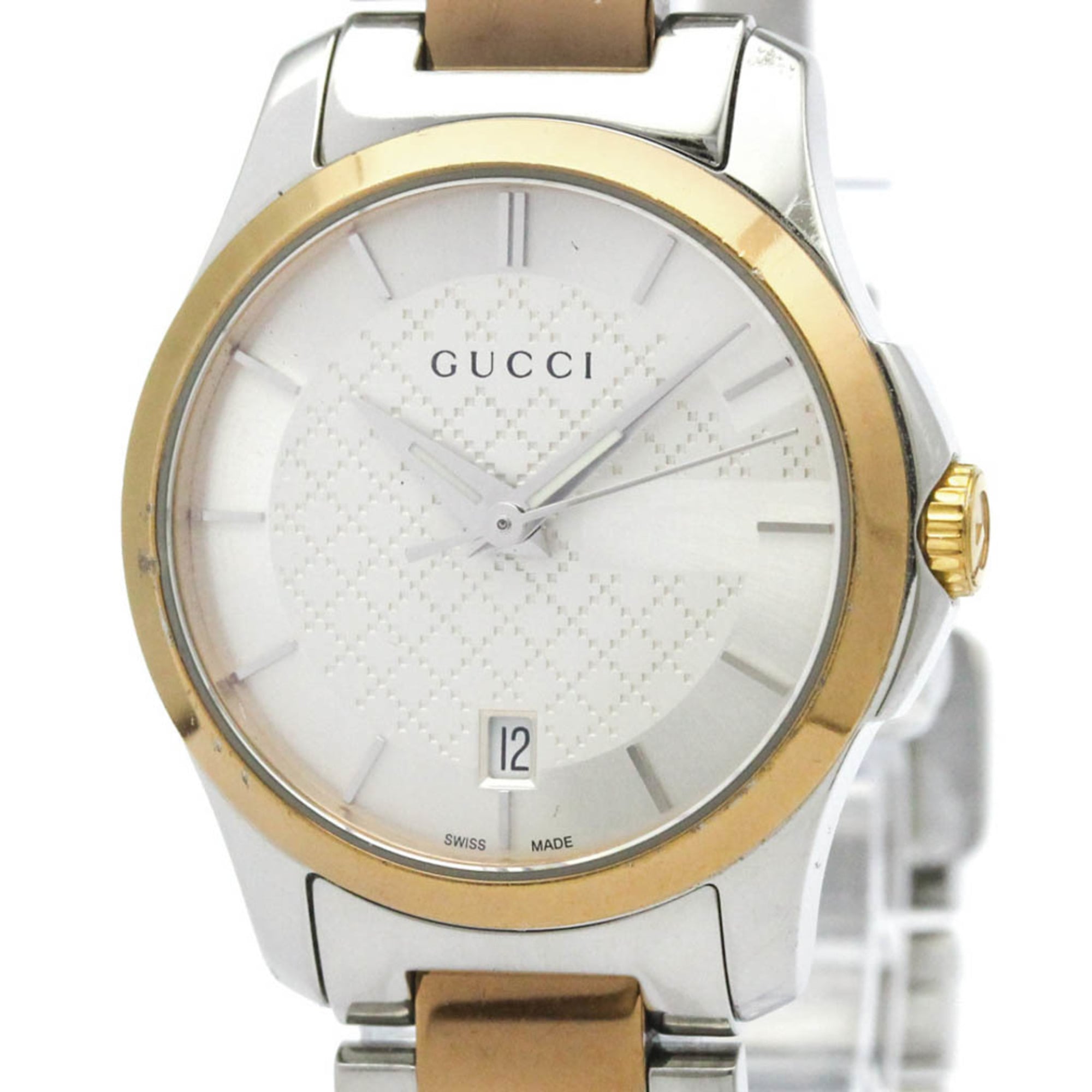 GUCCI G-Timeless Pink Gold Plated Steel Quartz Ladies Watch YA126528 126.5